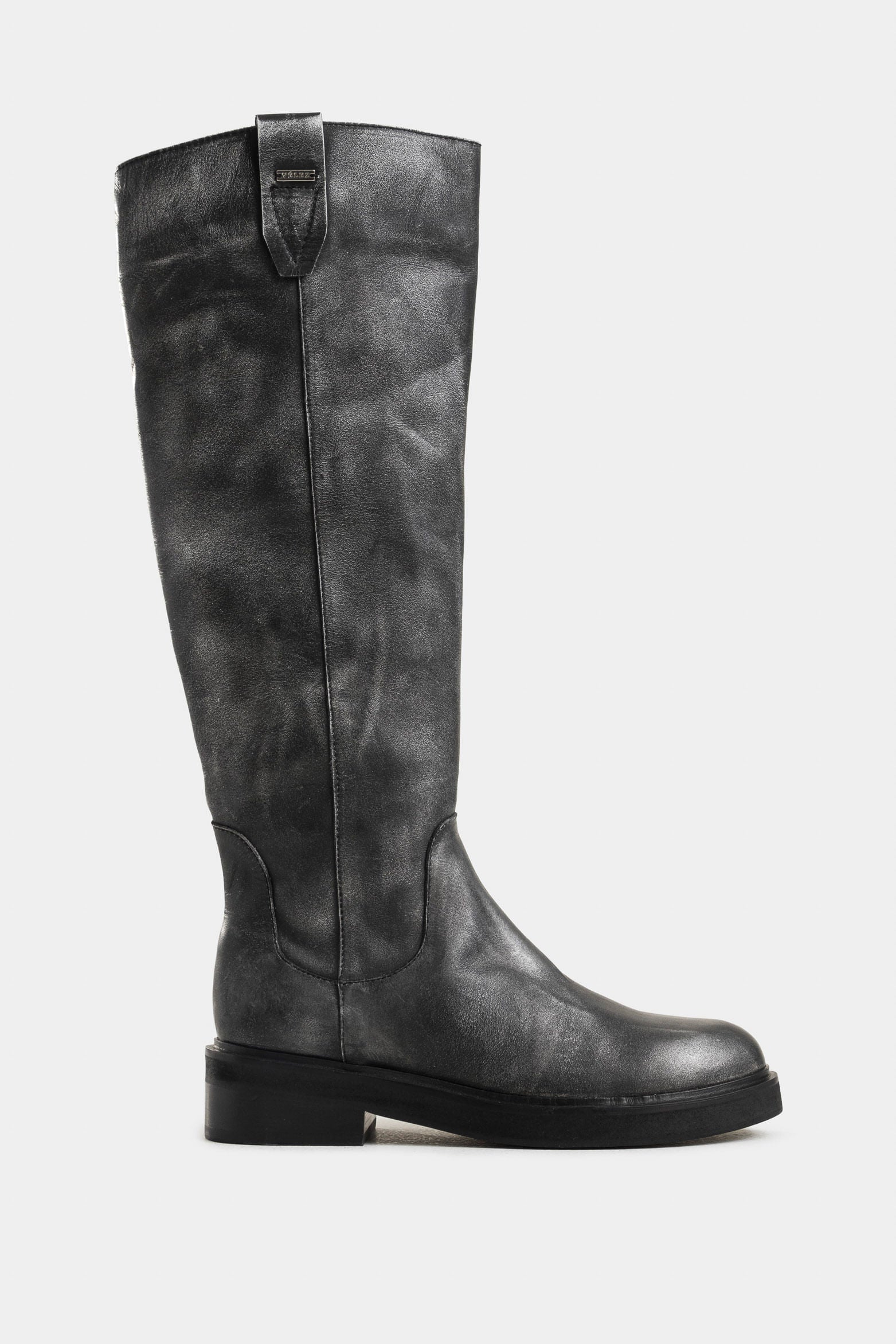 Tulipan Brush Off Leather Boots with Metalized Effect for Women