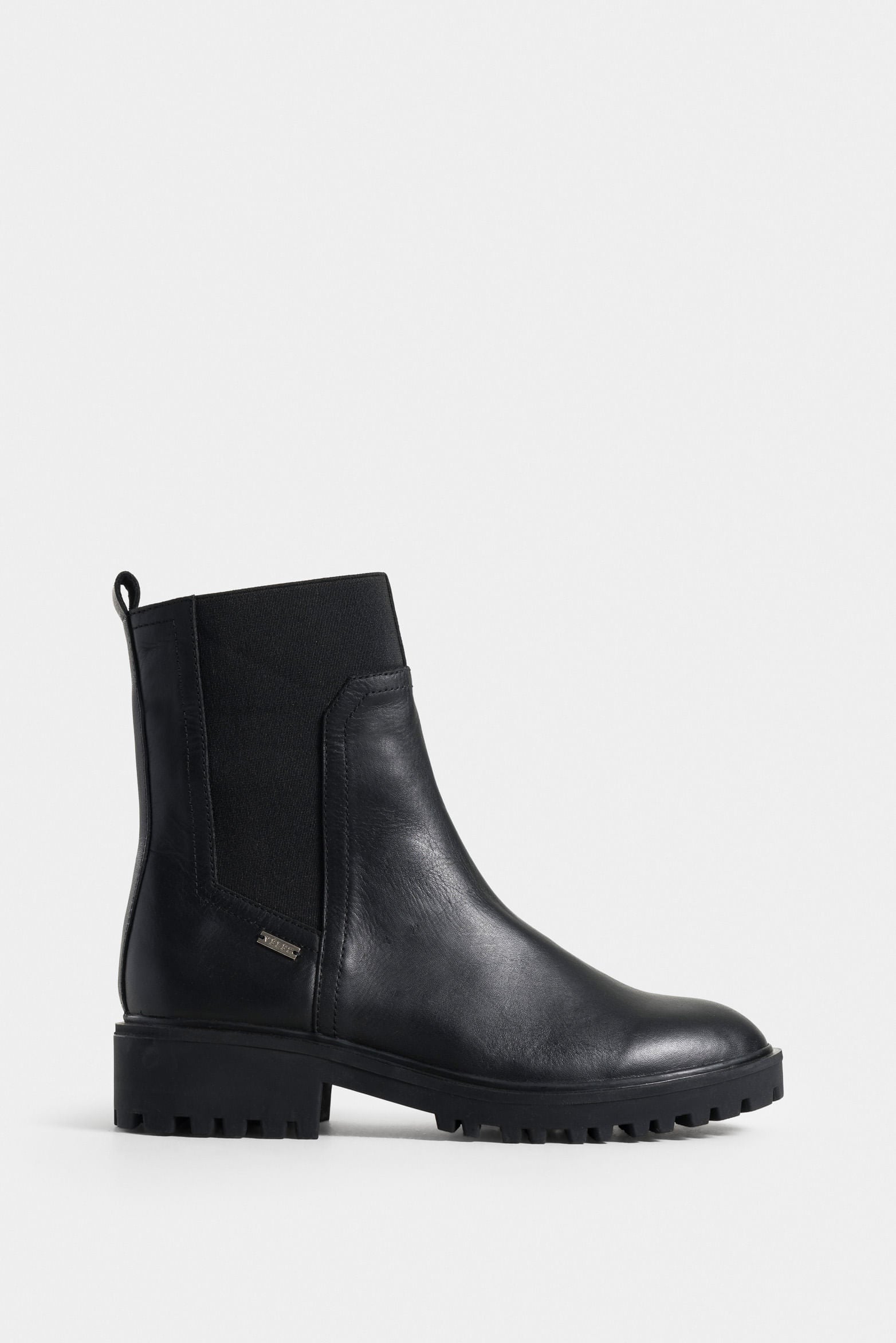 Calitha Leather Ankle Boots for Women with Lug Sole