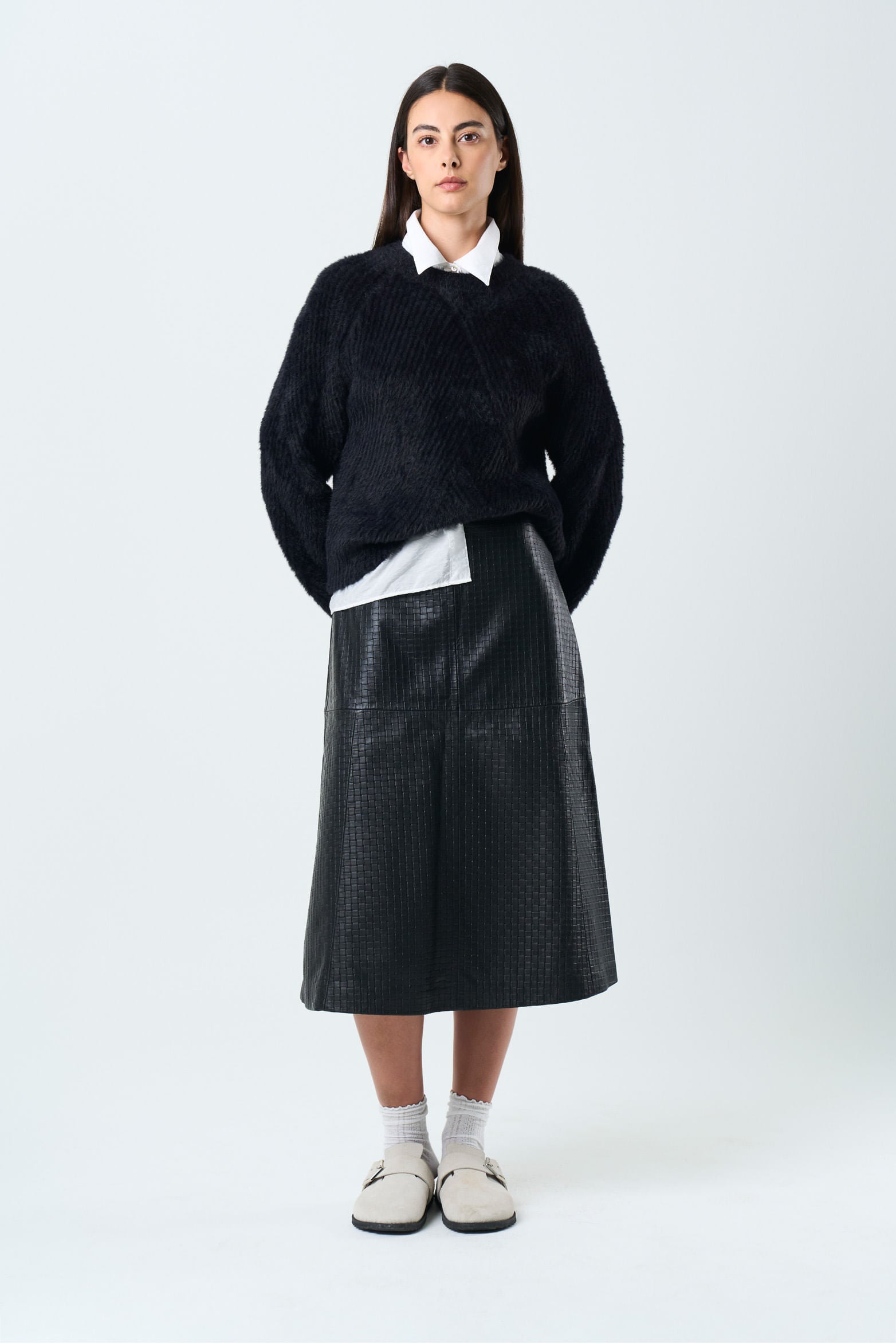 Women's Dune Leather Skirt, Relaxed Fit