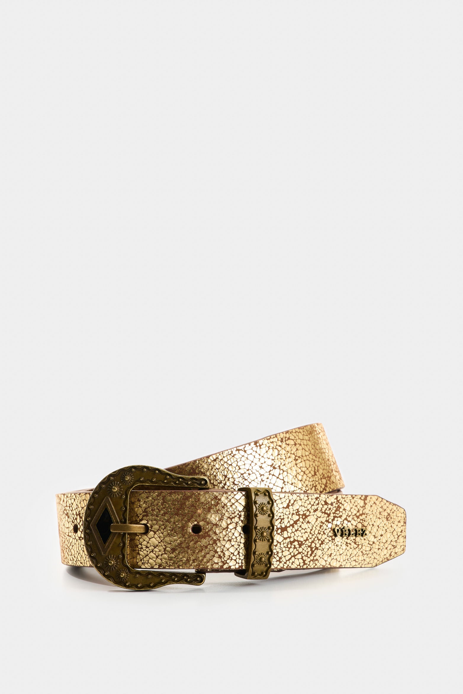 Amaru single-face folia leather belt for women