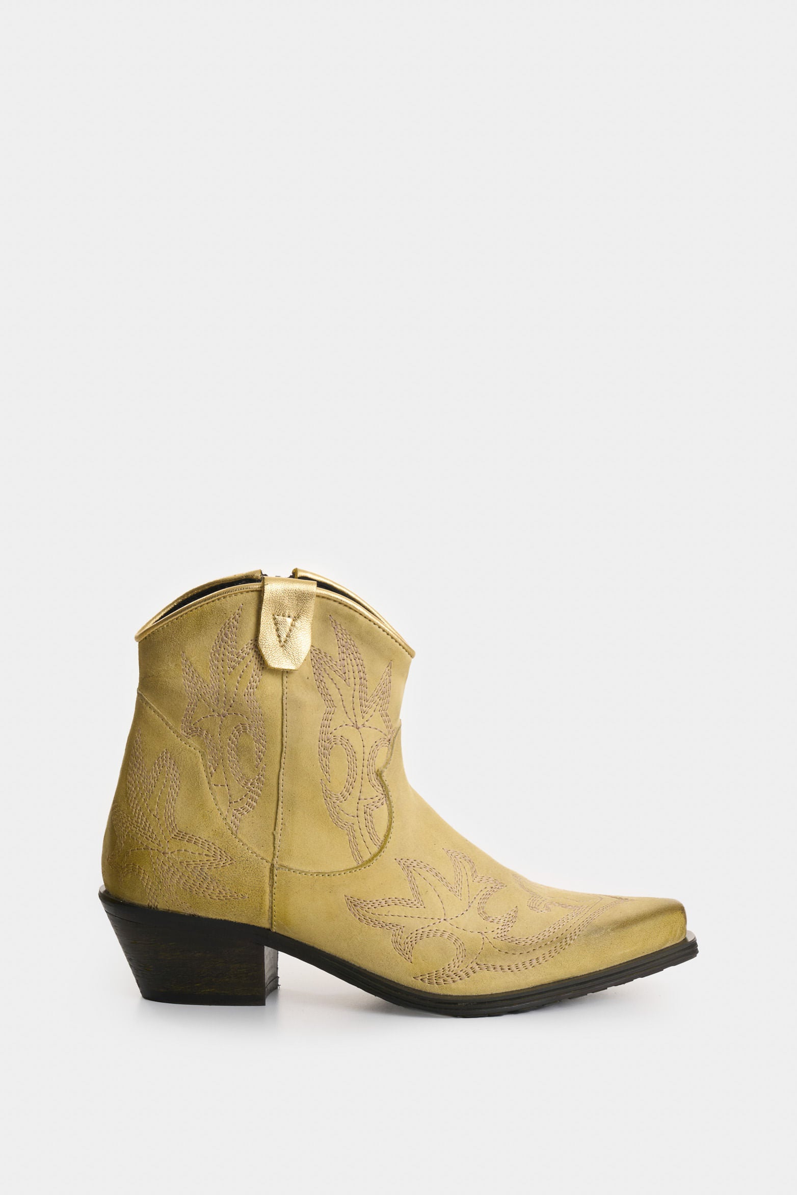 Dune women's leather ankle boots with an aged finish
