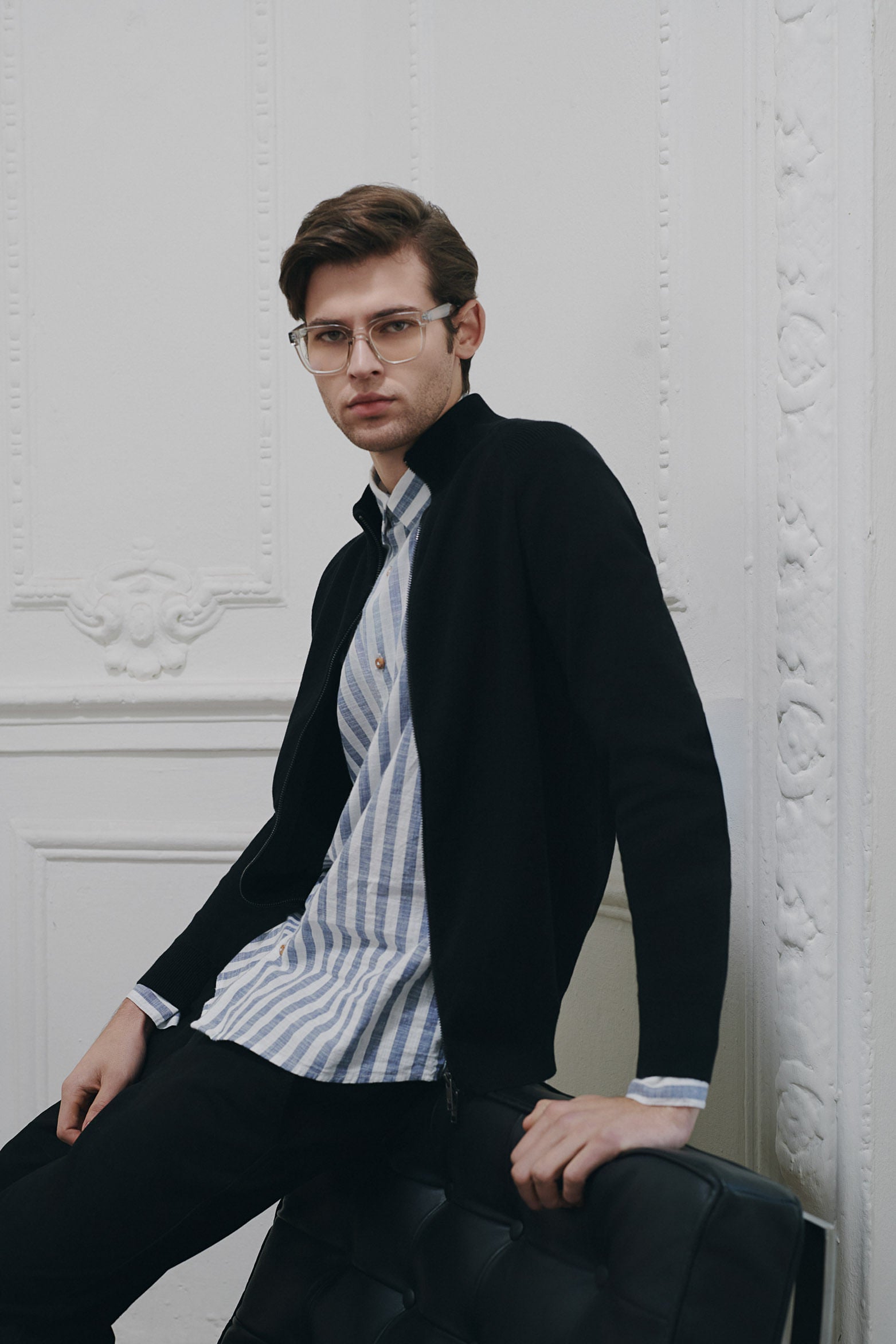 Misuri Knit Sweater for Men with High Neck