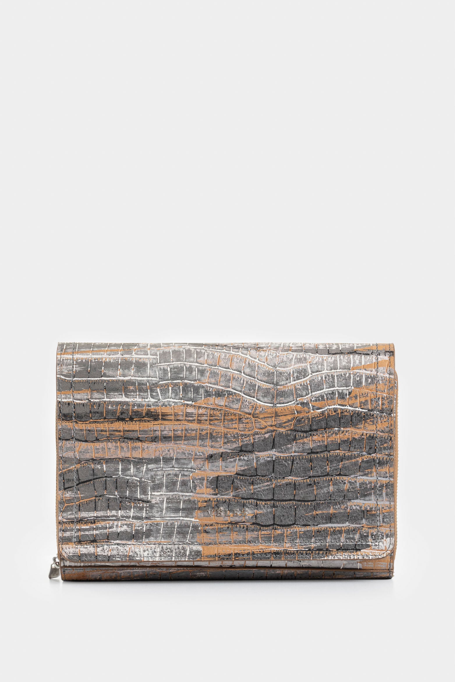 Abi Structu Leather Bowling Bag for Women with Foil Detail