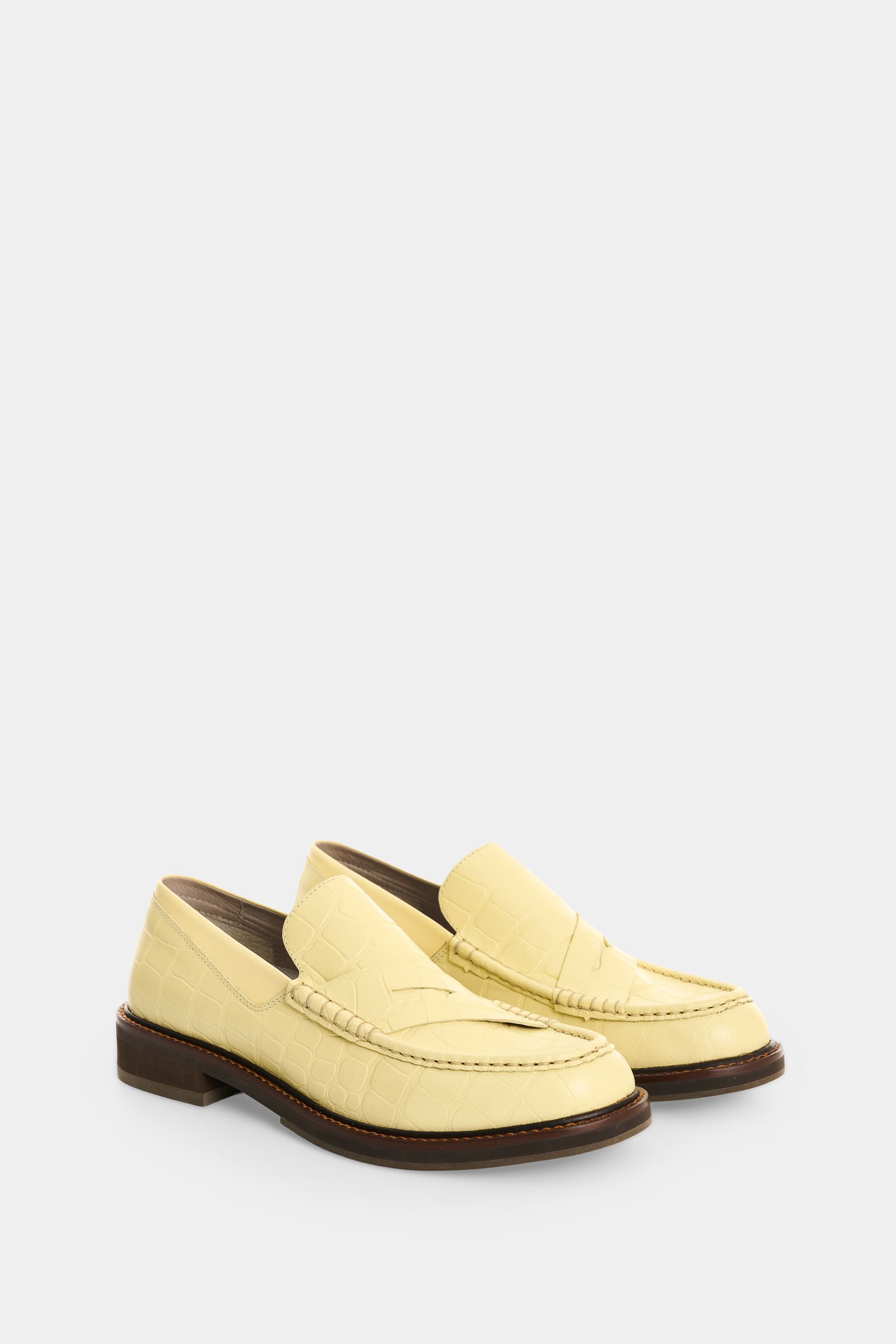Women's Croco Leather Loafers