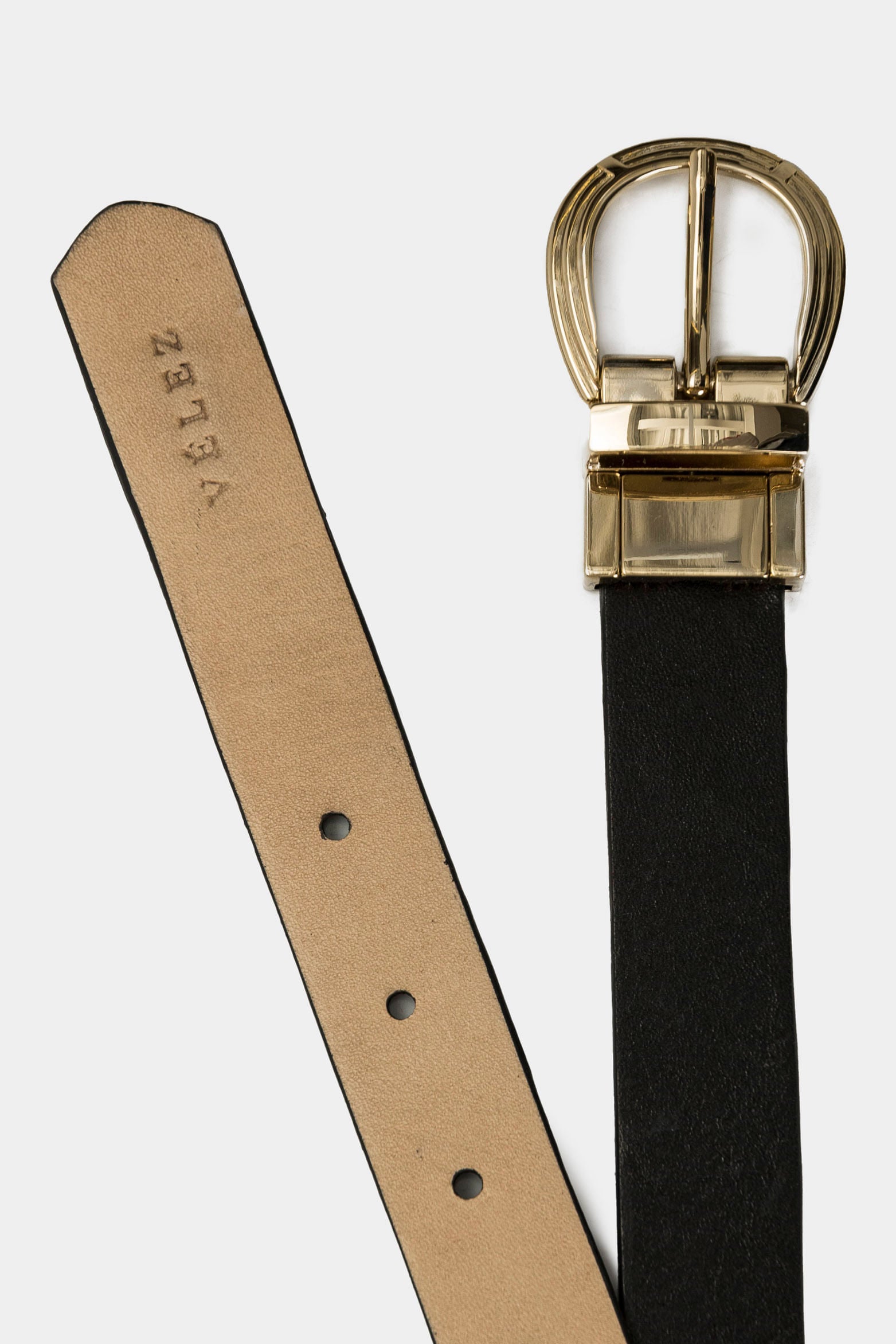 Reversible Textured Leather Belt - Timeless Basic