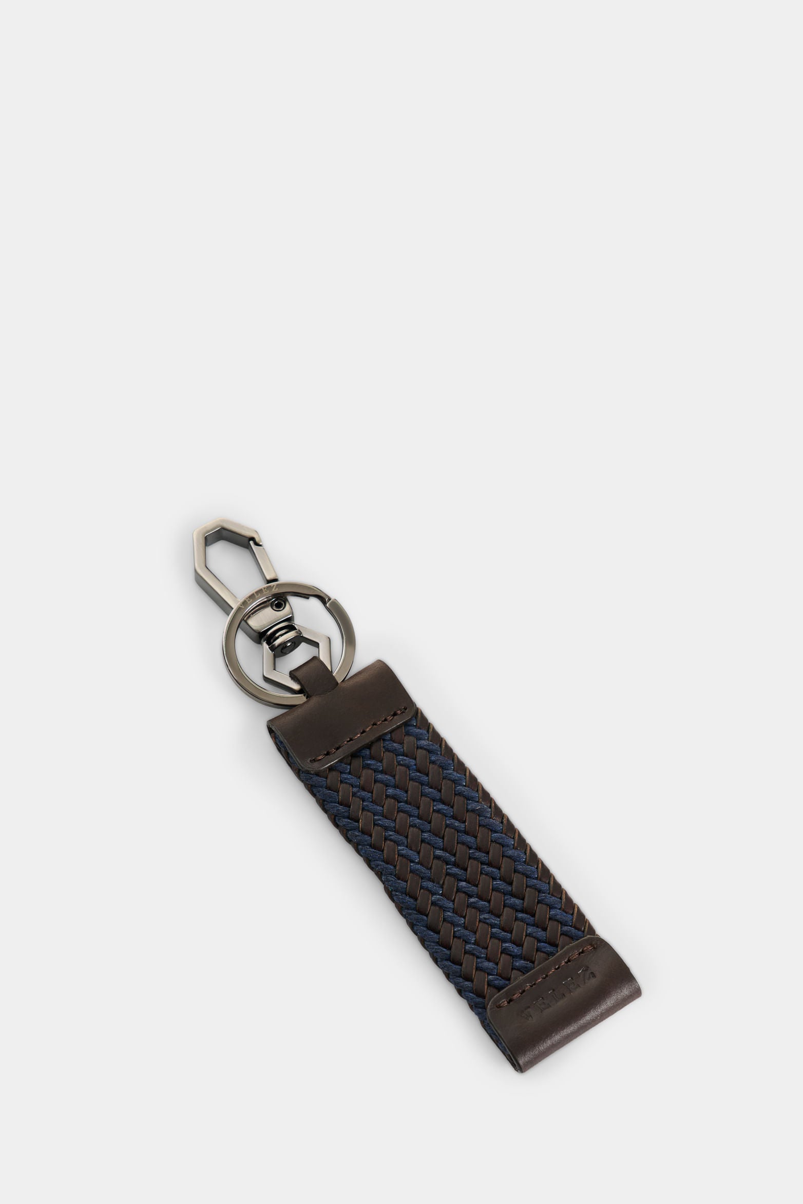 Men's Bruma Braided Leather Keychain