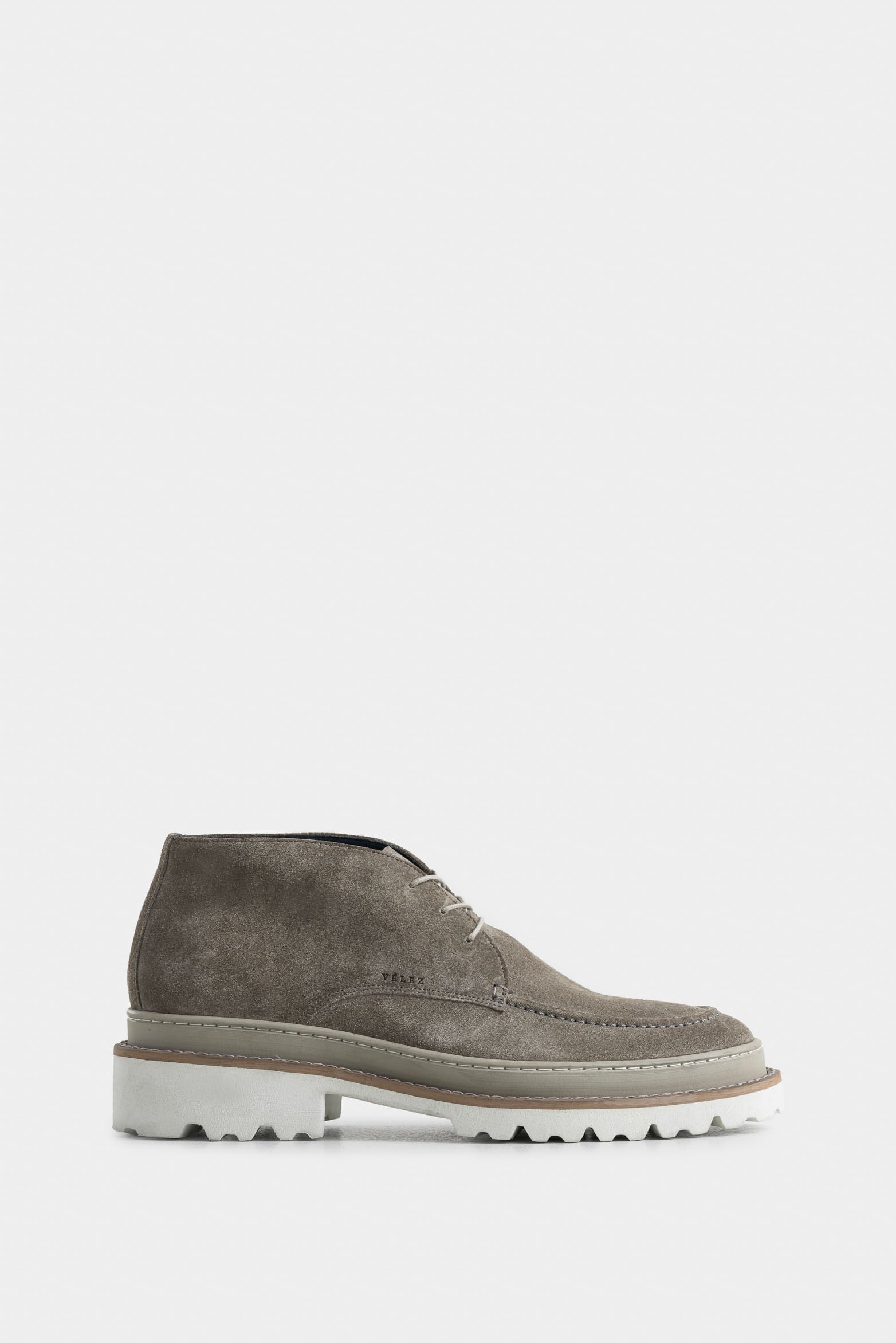 Men's Suede Lace-Up Shoes with Contrast Stitching