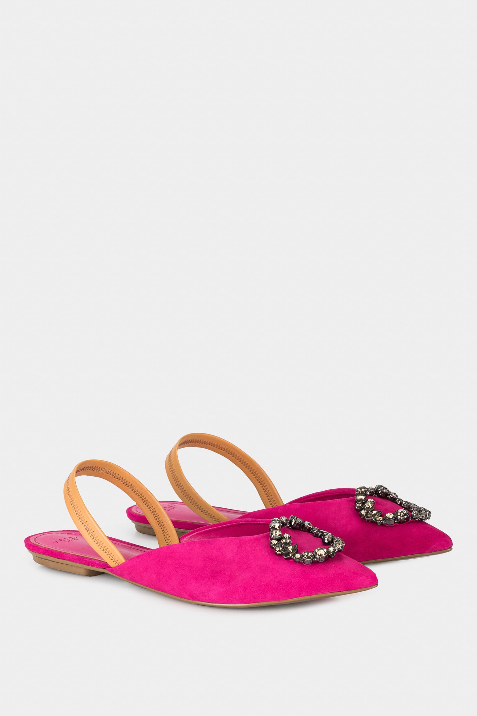 Women’s Nazaré Suede Ballet Flat with Beaded Appliqué