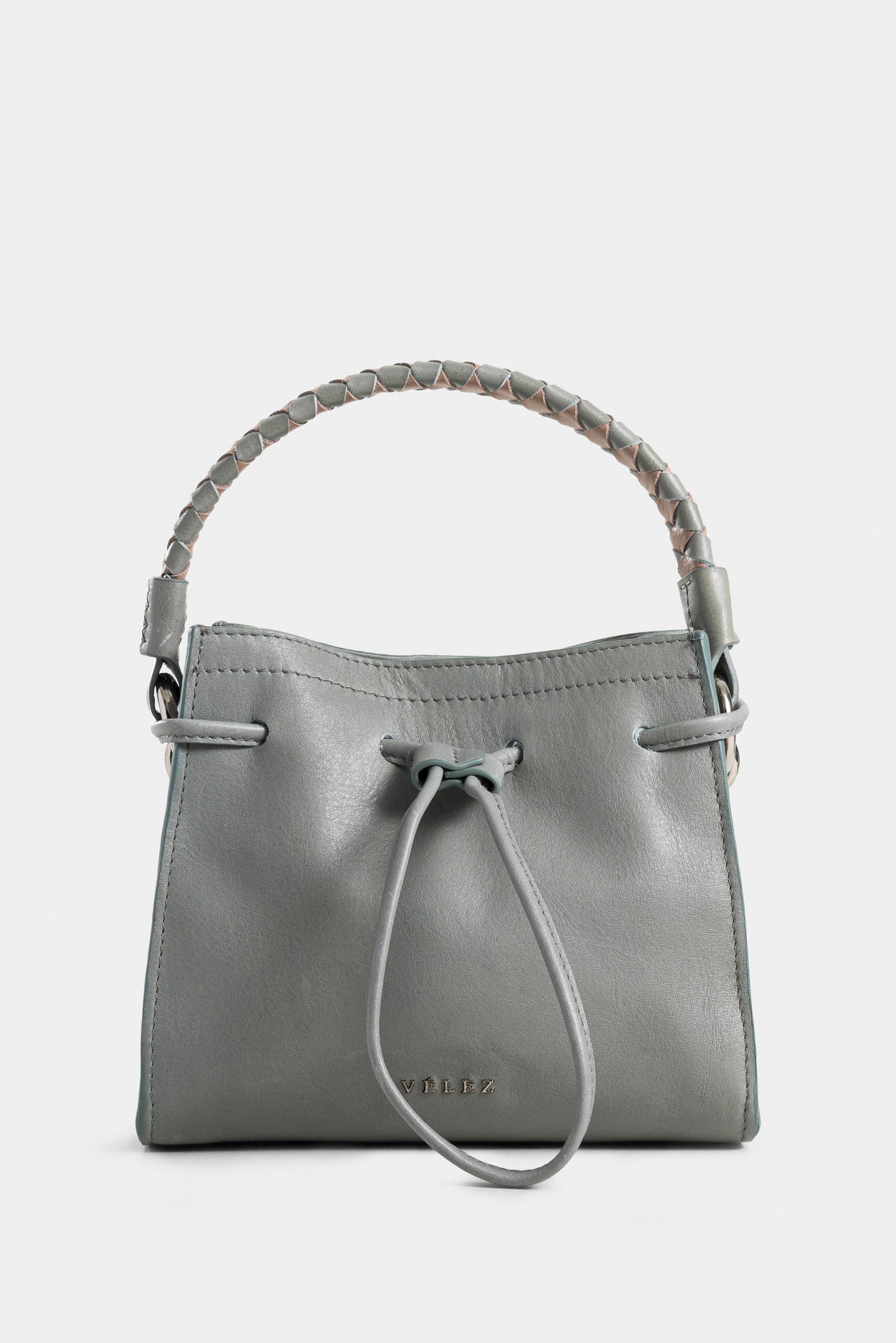 Pers Leather Hands-Free Bag for Women with Braided Handle