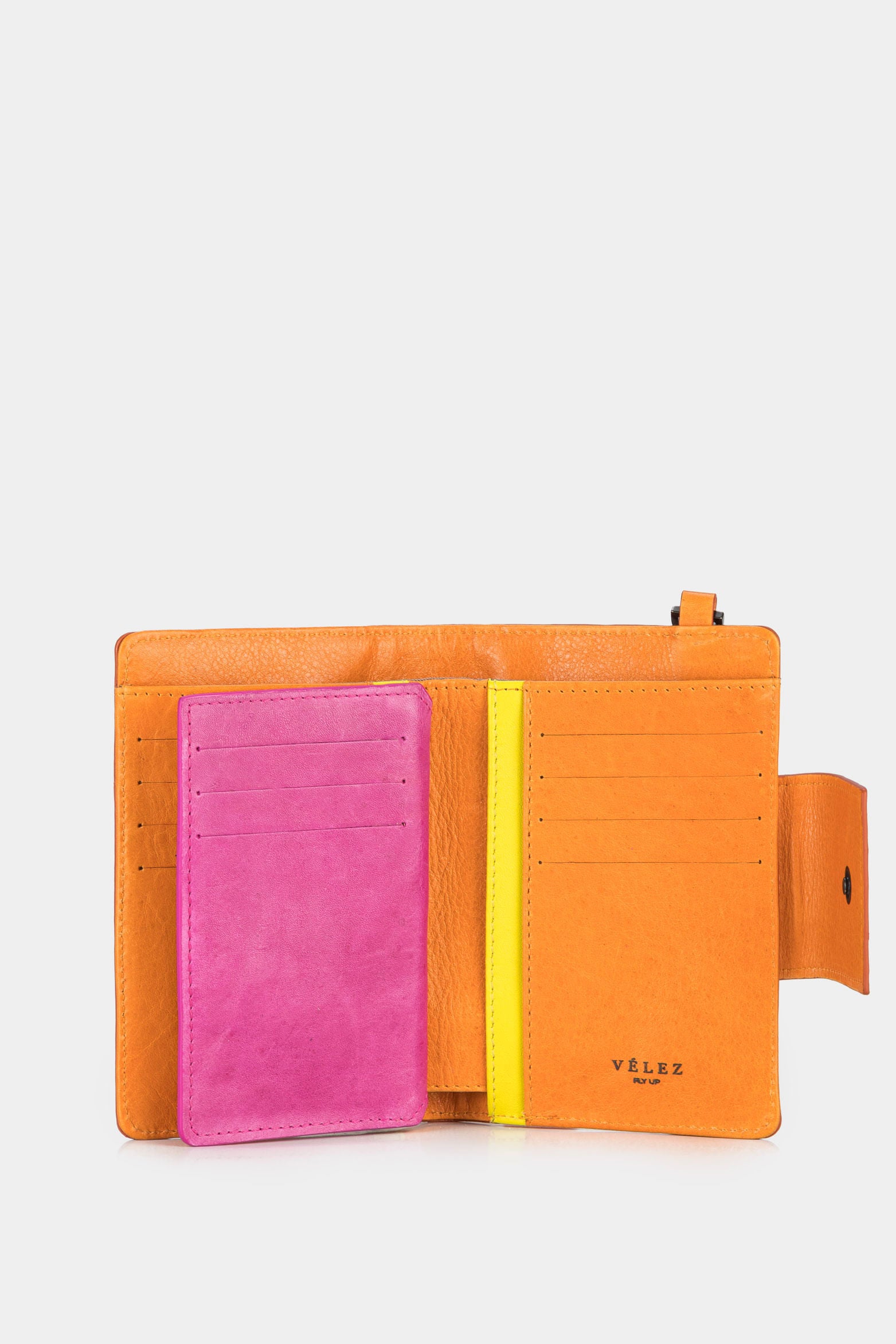 Women’s Alarcón Leather Wallet with Contrasting Color Accents