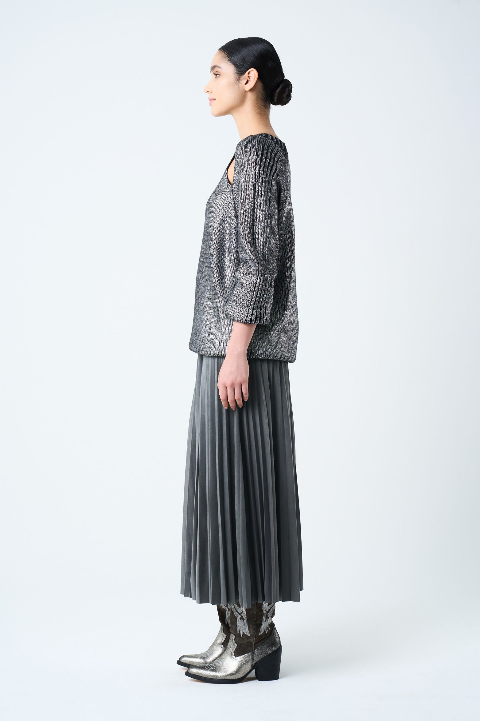 Women’s Alma Pleated Skirt Knit Fabric