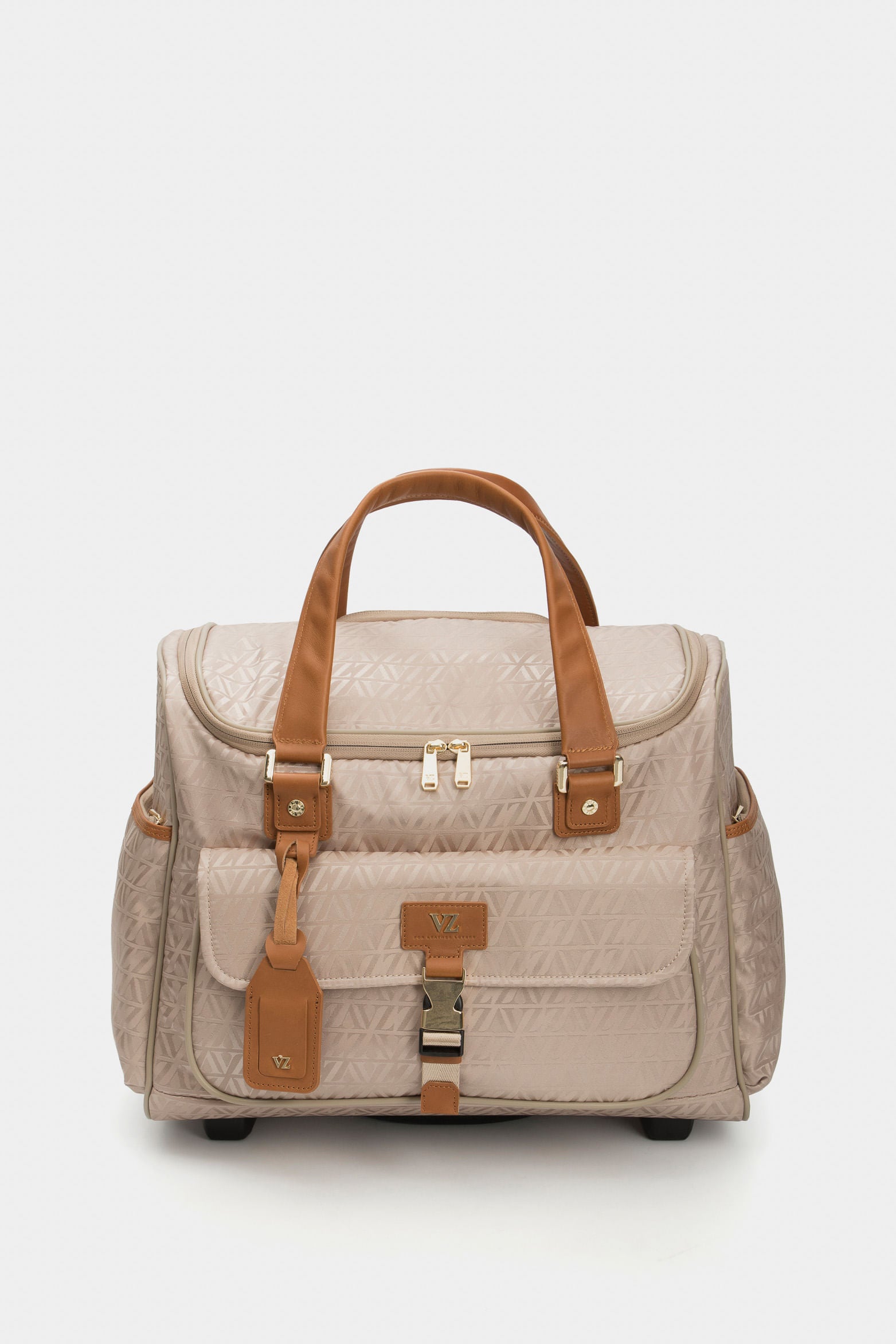 16" Bloom Jacquard Travel Bag for Women in Beige VZ