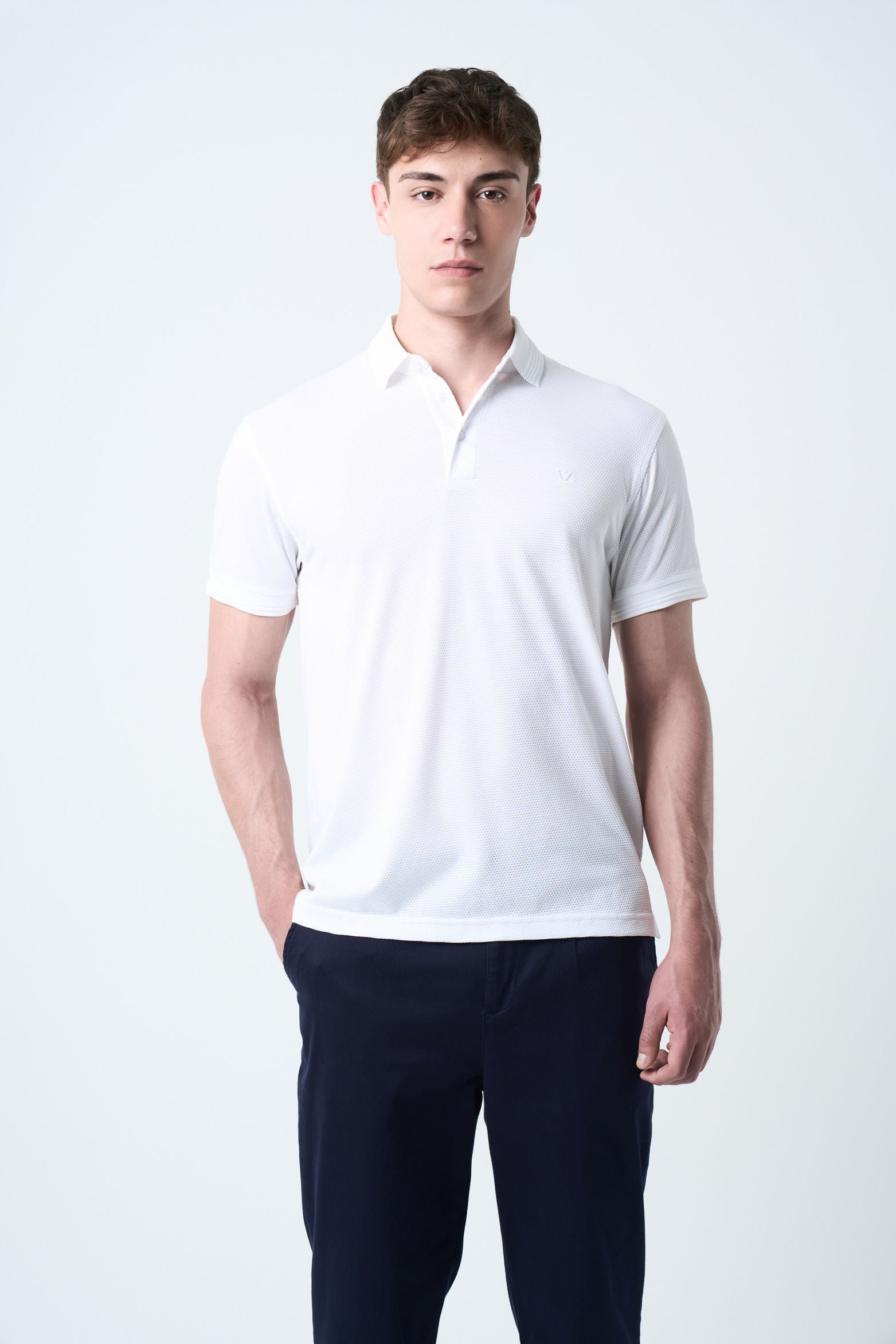 Lucca Short-Sleeve Polo for Men Textured