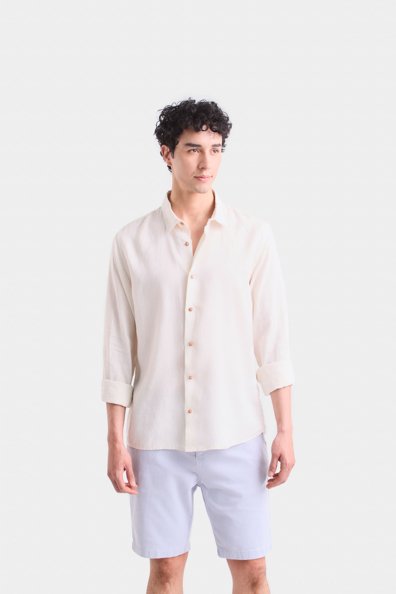 LongSleeve Linen Shirt for Men  SemiFitted