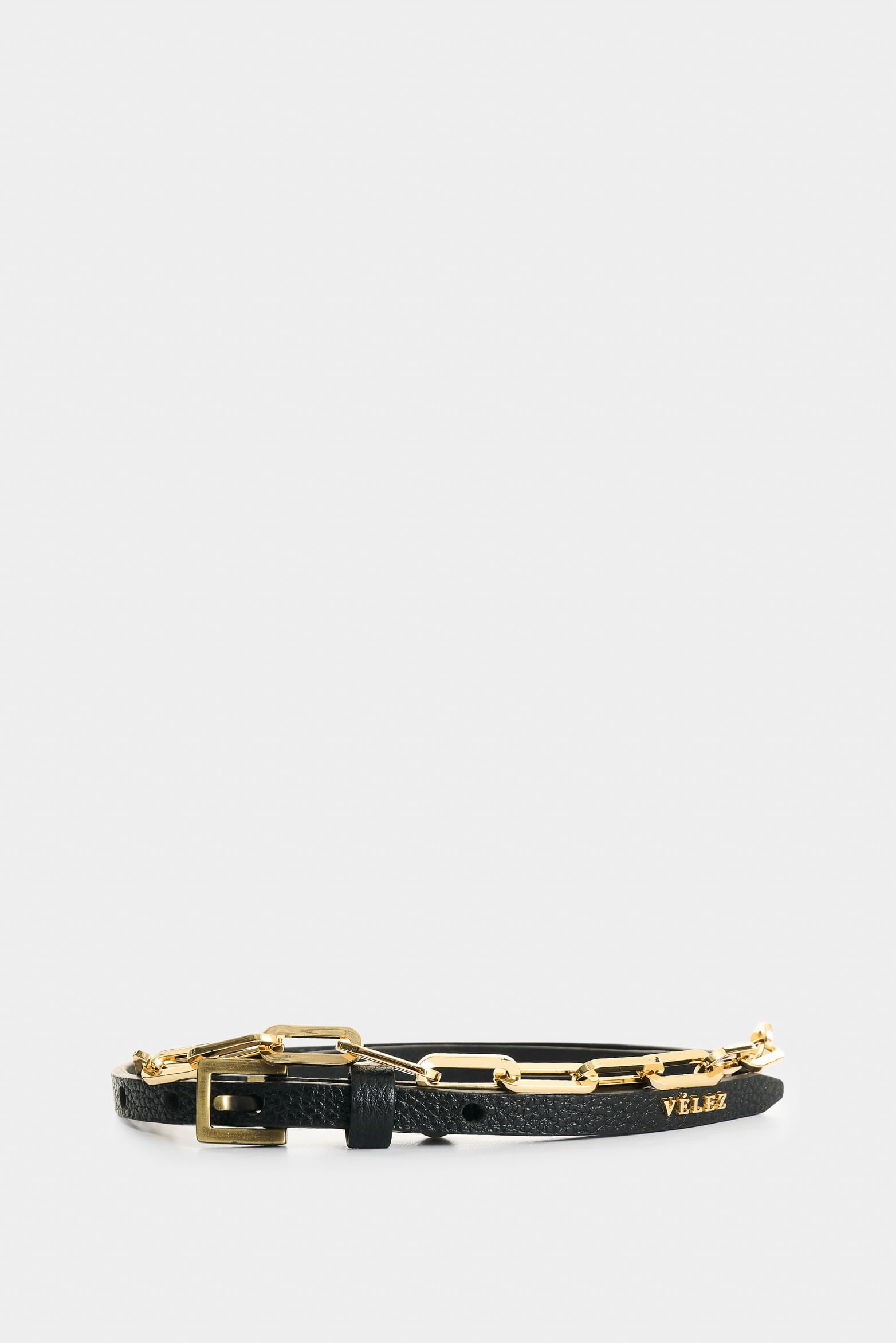 Efos Regular Leather Belt with Chain for Women