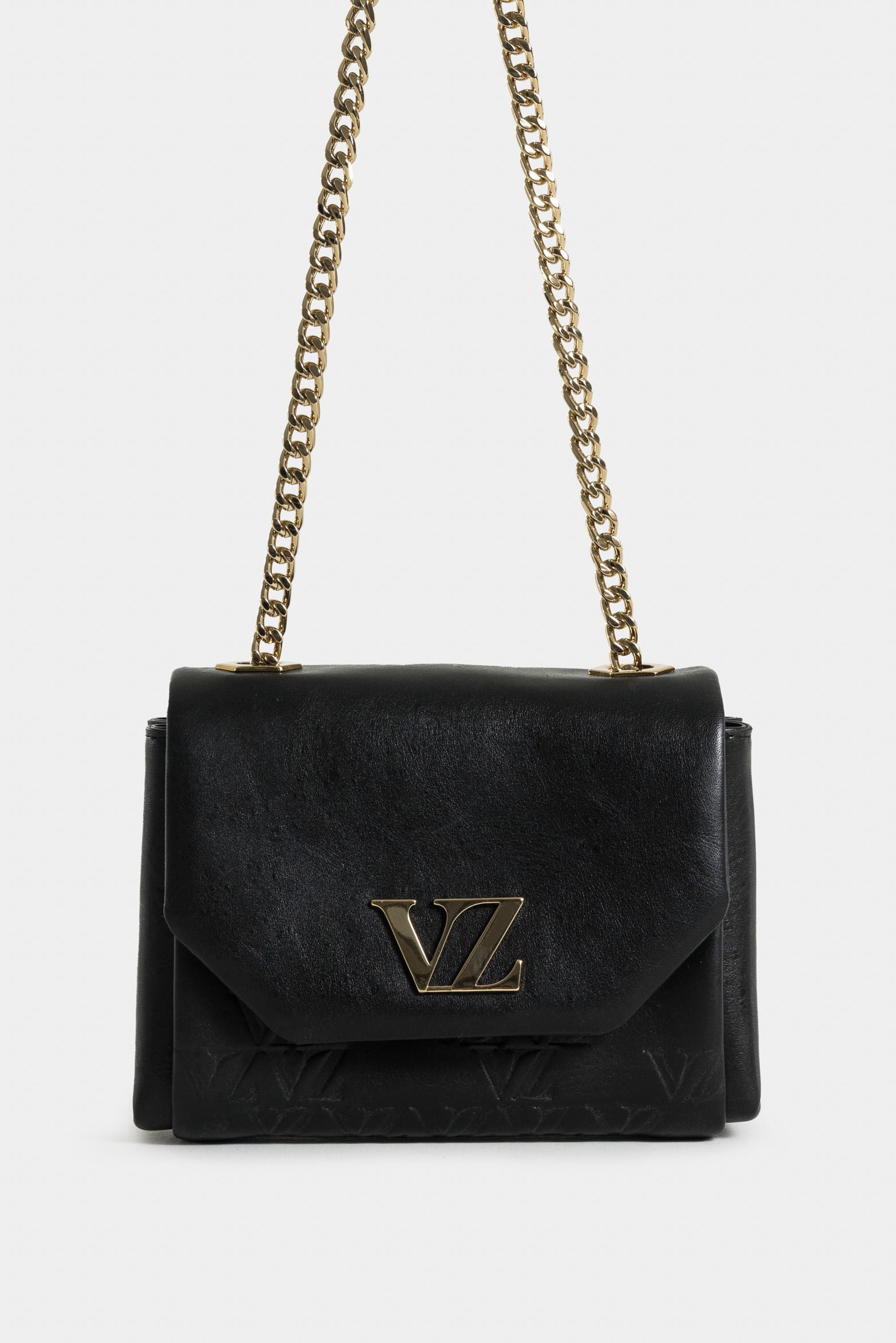 Mini Lili 2.0 Hands-Free Leather Bag with Metallic Chain