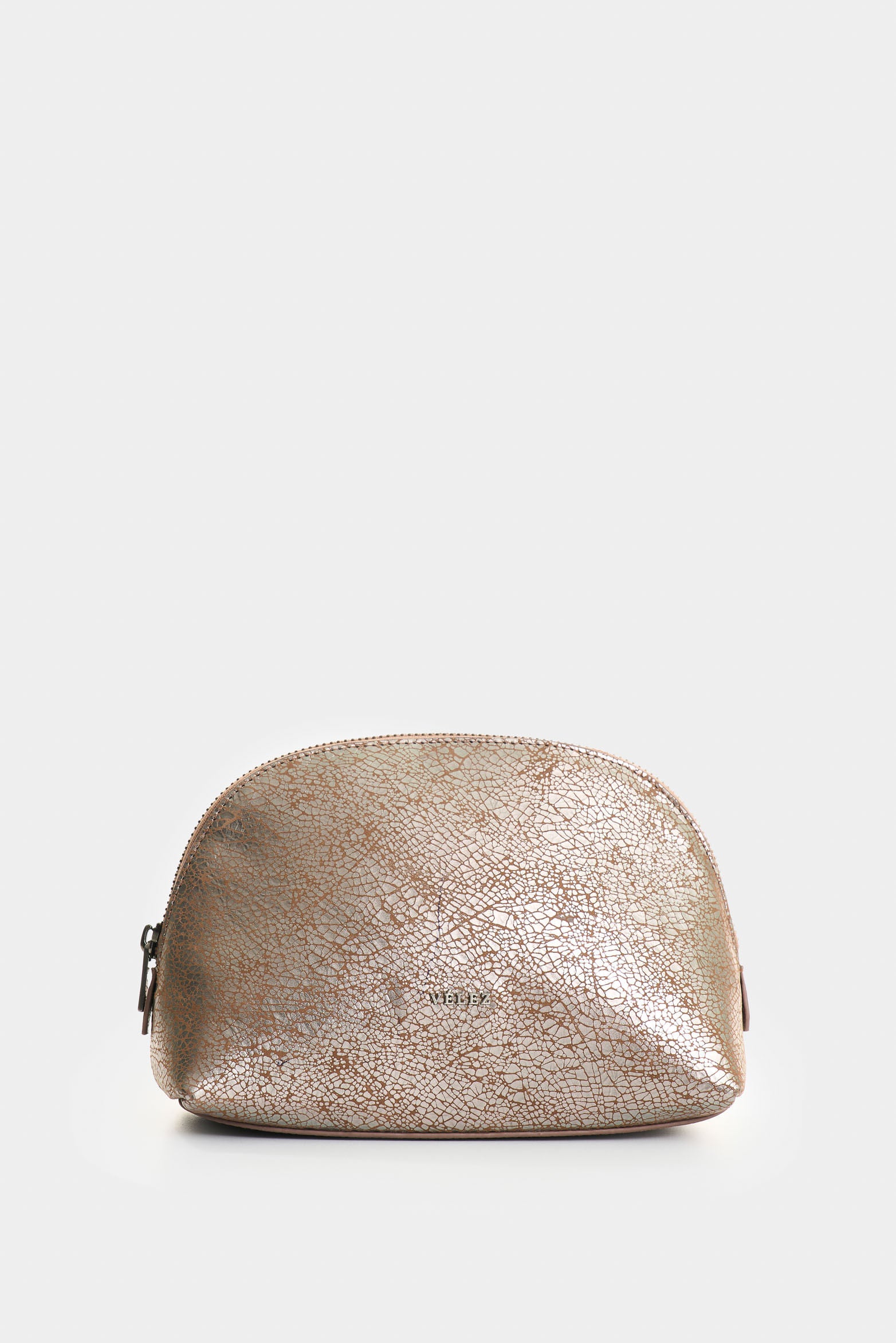 Nacre Folia Leather Cosmetic Bag for Women