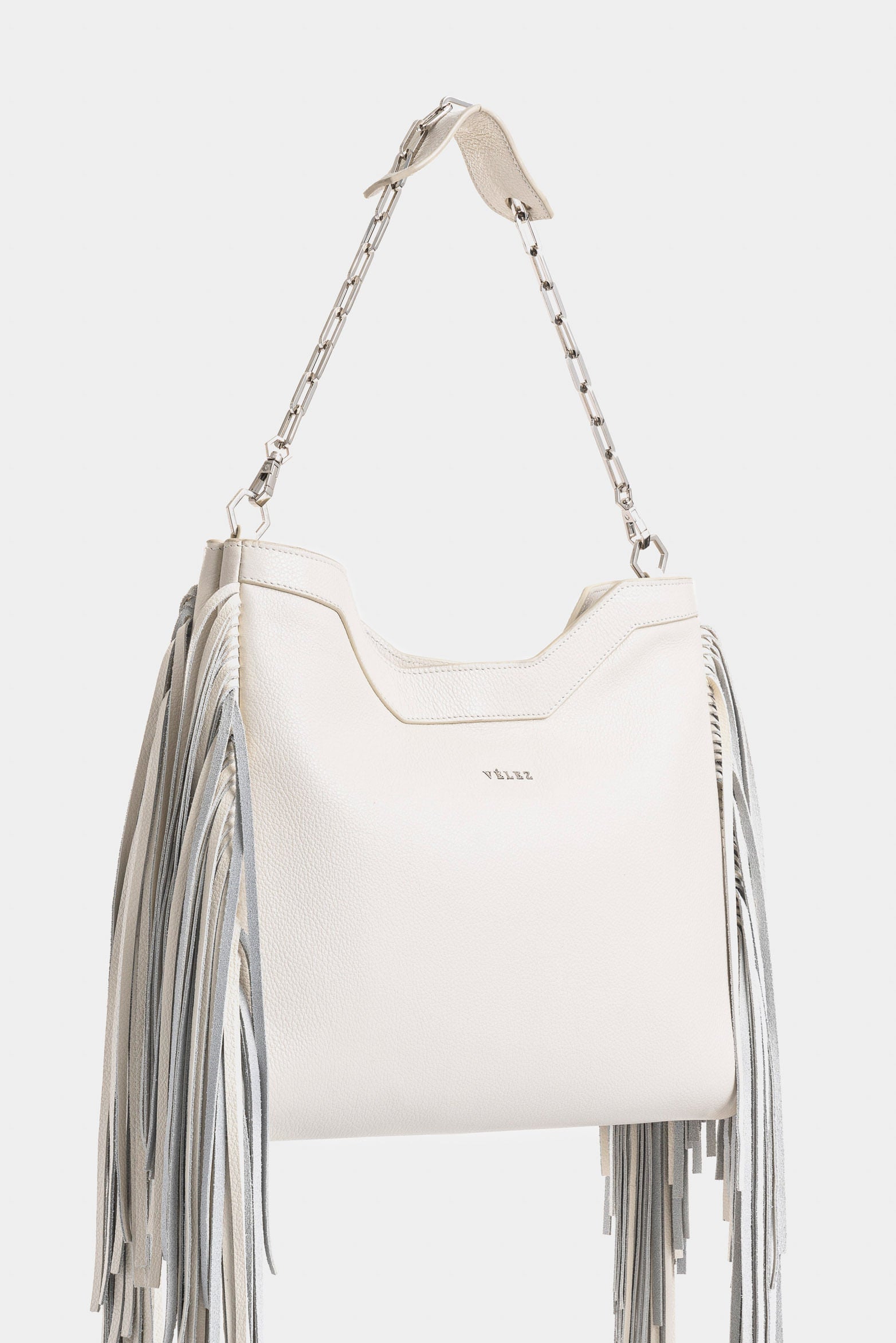 Magena Mini Leather Shopping Bag for Women with Fringe