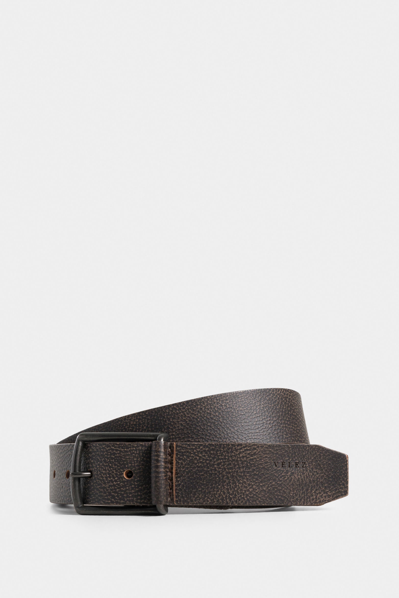 Onega Regular Leather Belt for Men with Square Buckle