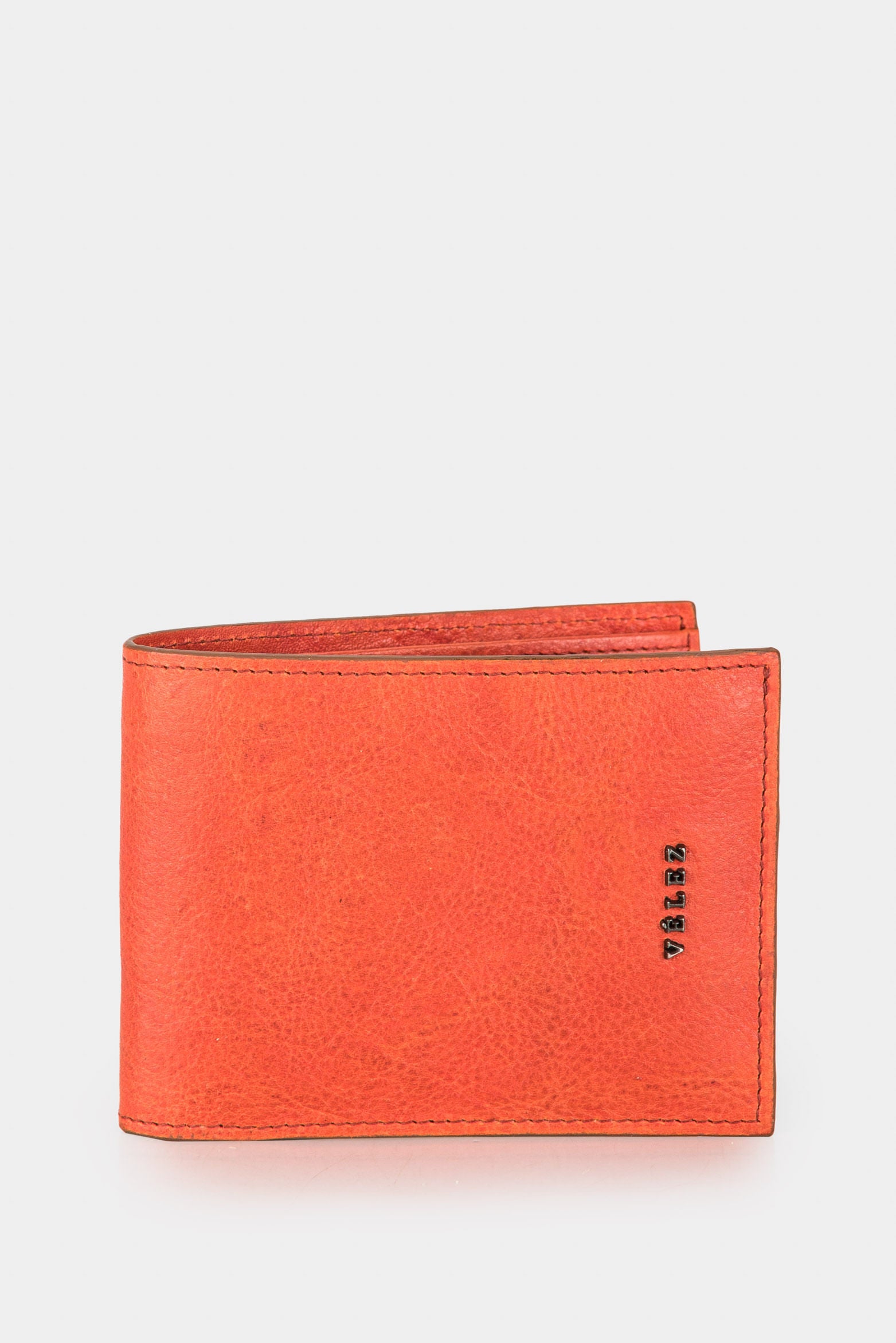 Men’s Vent Wallet in Smooth Leather with Metallic Appliqué