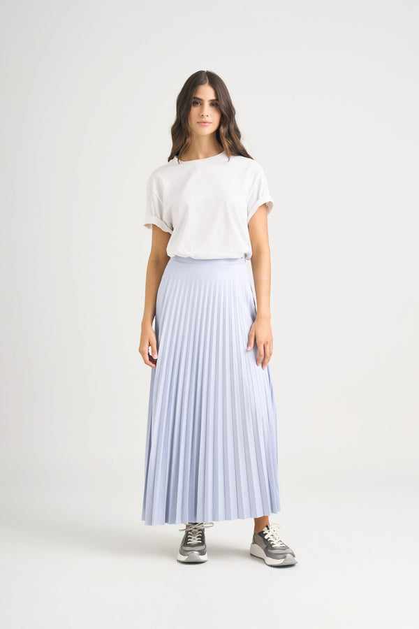 Pleated A-Line Knit Skirt for Women