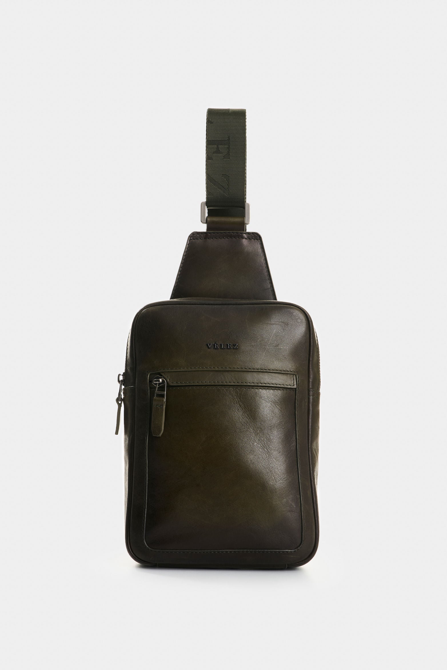 Bolso bandolera de piel para hombre color avellana – Velez Artisan