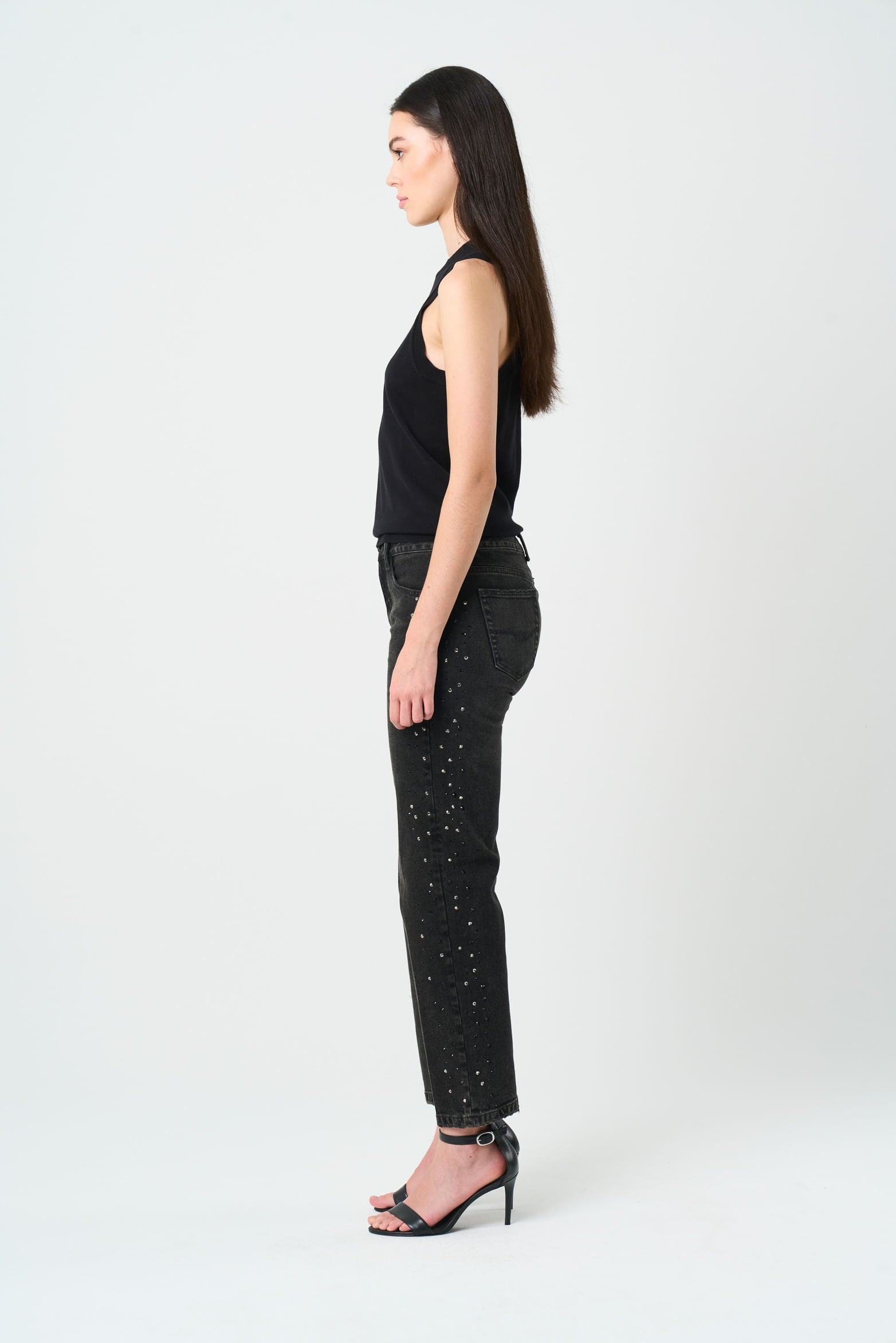 Lagun High Waist Mom Fit Jeans for Women