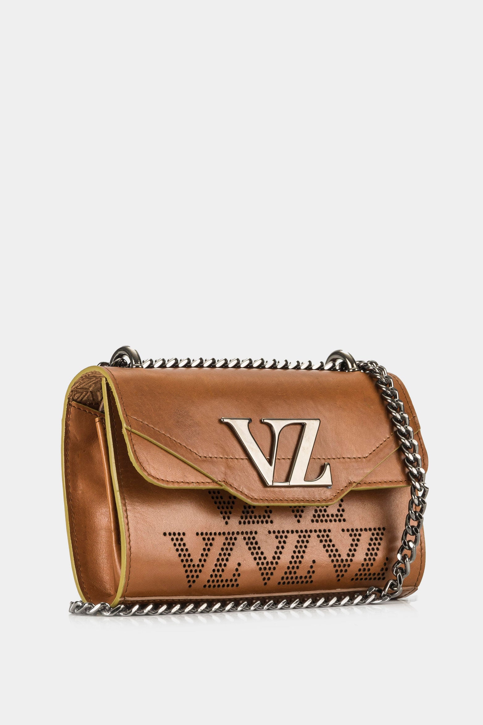 Women’s Mini Lili Shoulder Handbags in Leather with VZ Appliqué and Monogram