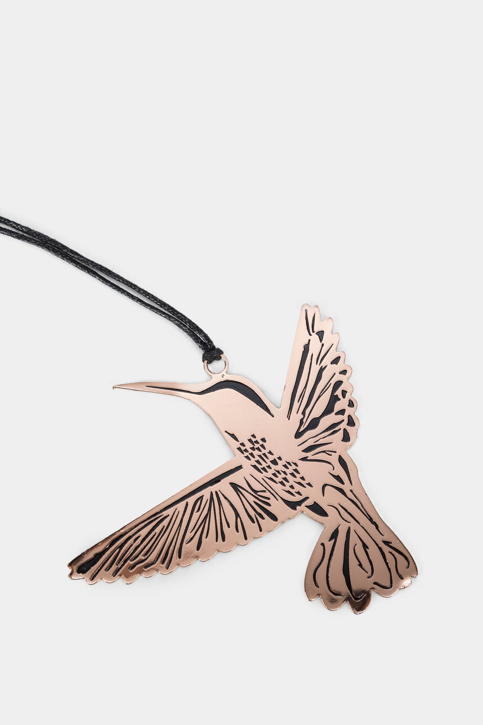 Women’s Hummingbird Necklace with Resin Embossing