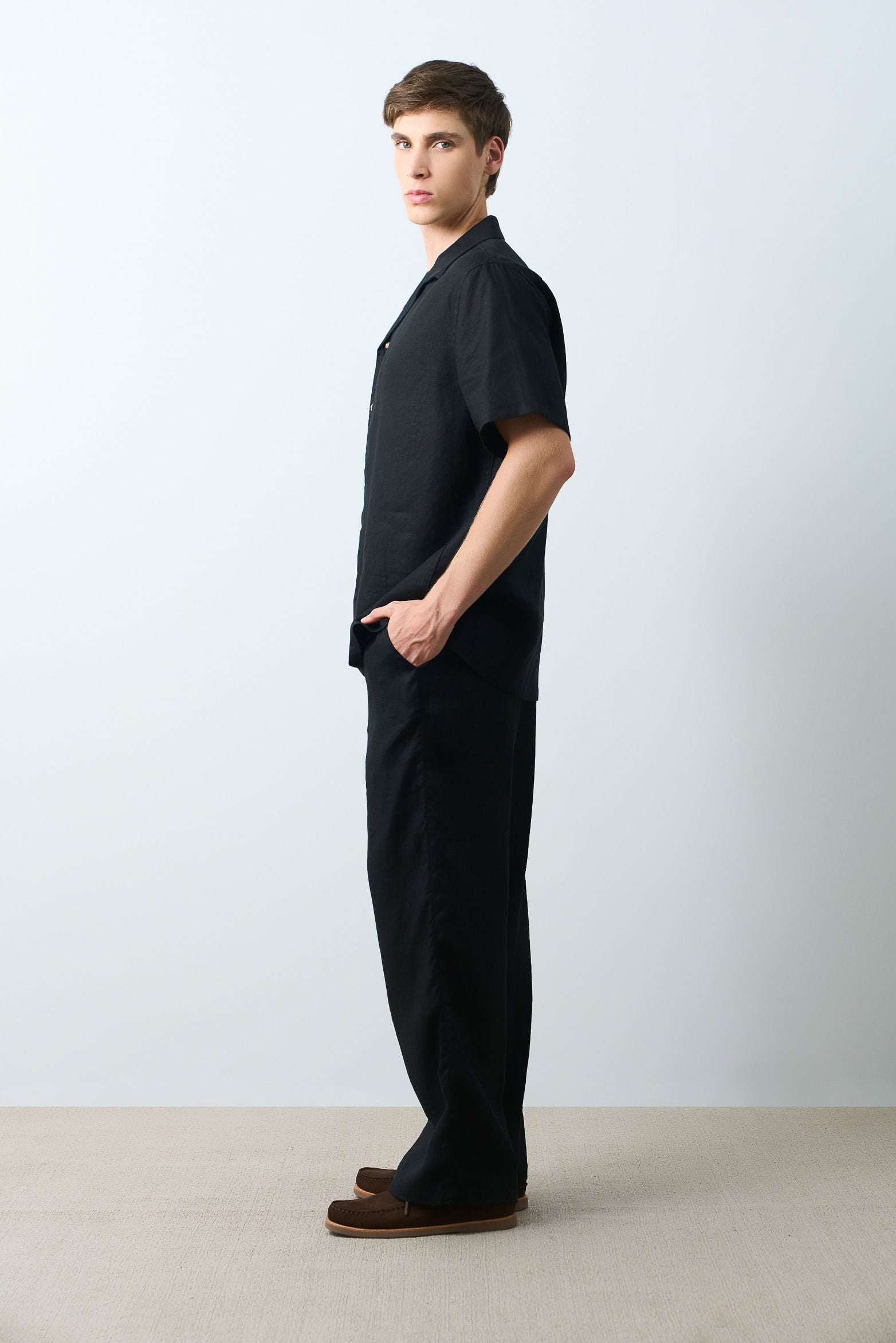 Málaga short-sleeve linen shirt for men