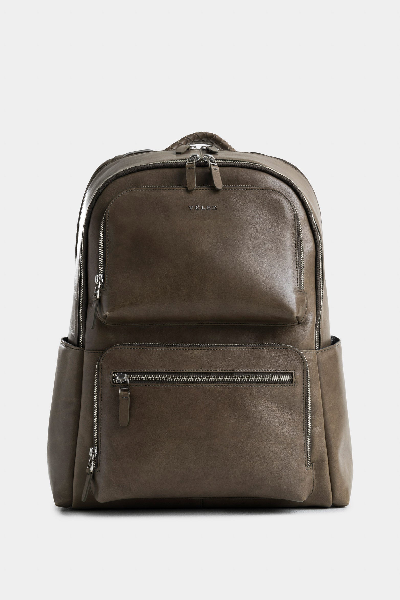 Monet Vintage Leather Drawstring Bag for Men