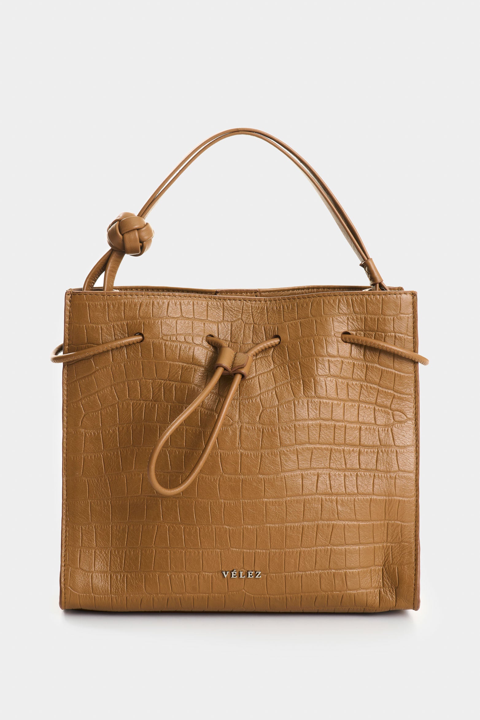 Embossed Leather Bowling Bag for Women Aromia