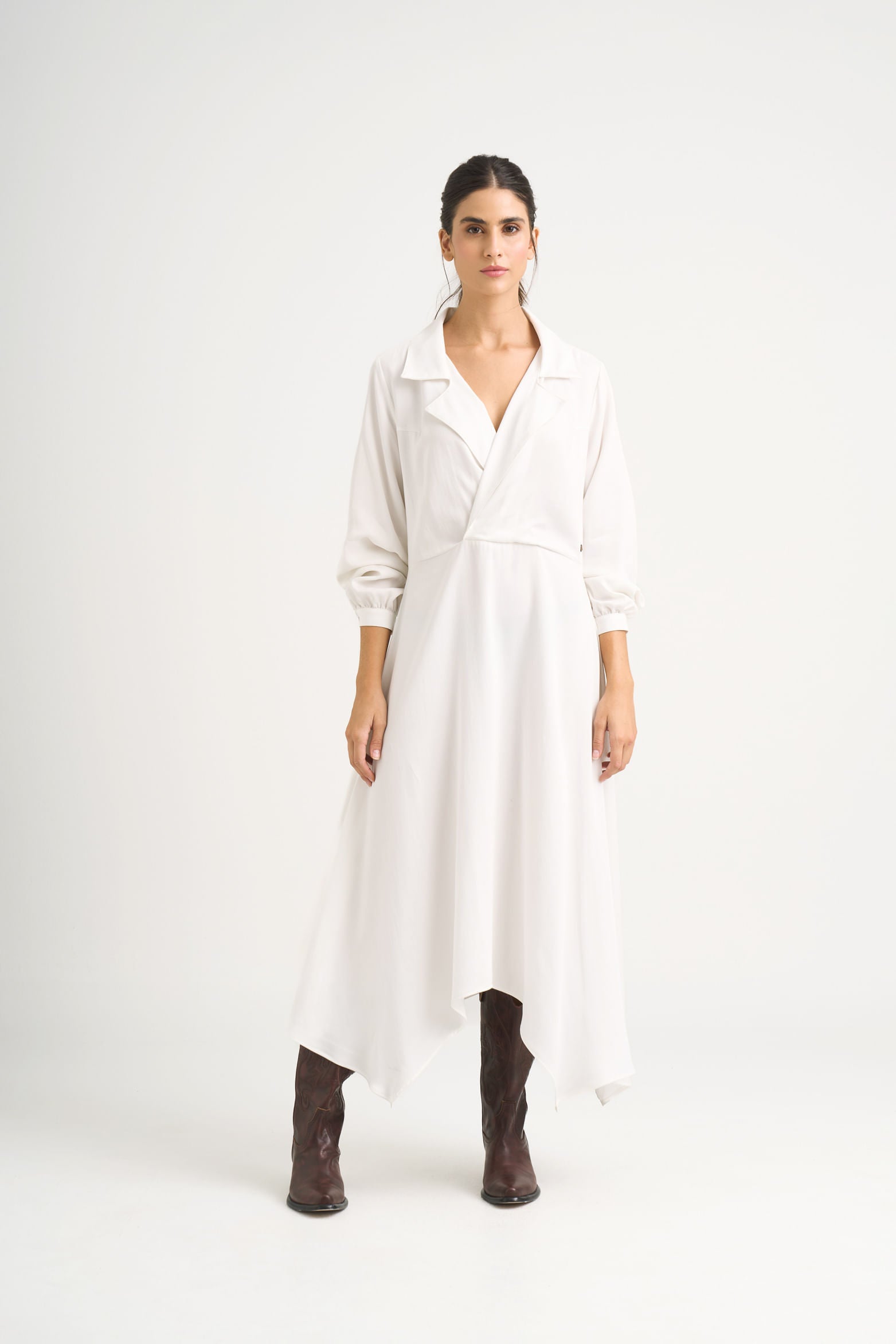 Reflejo Asymmetric Midi Dress for Women