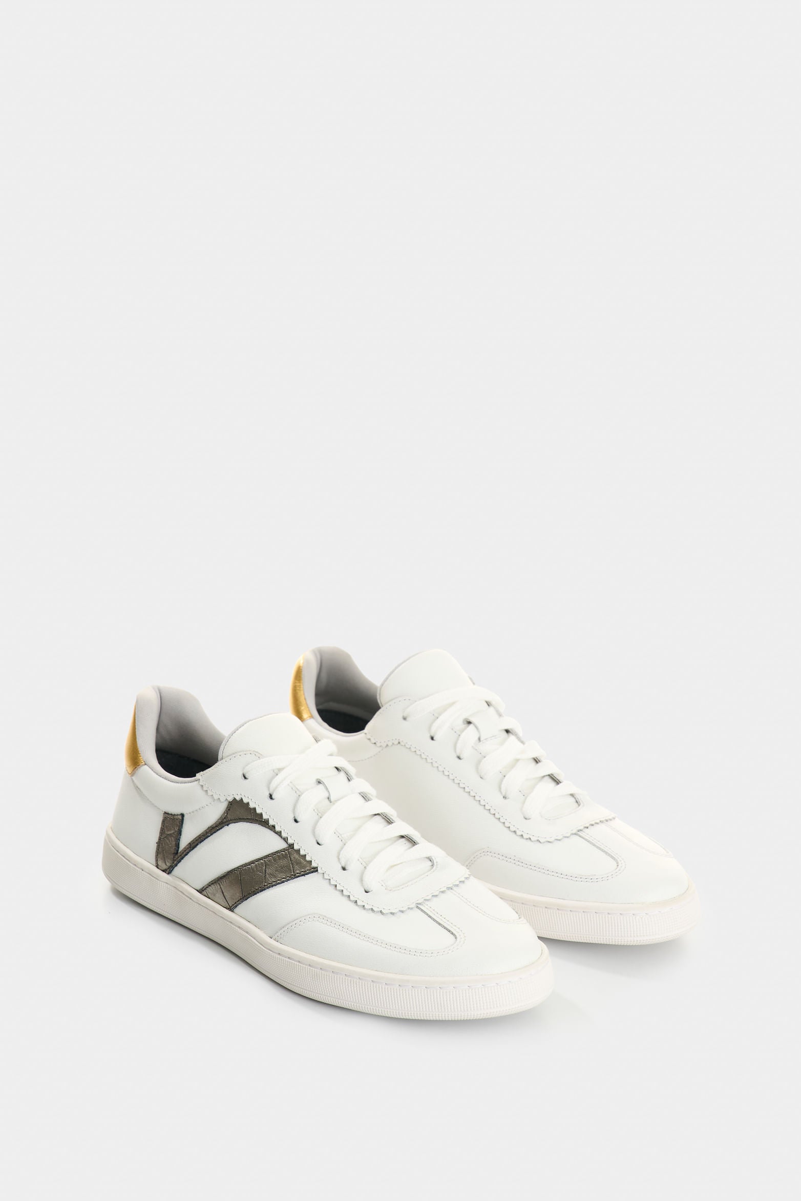 Flair Embossed Leather Sneakers for Women