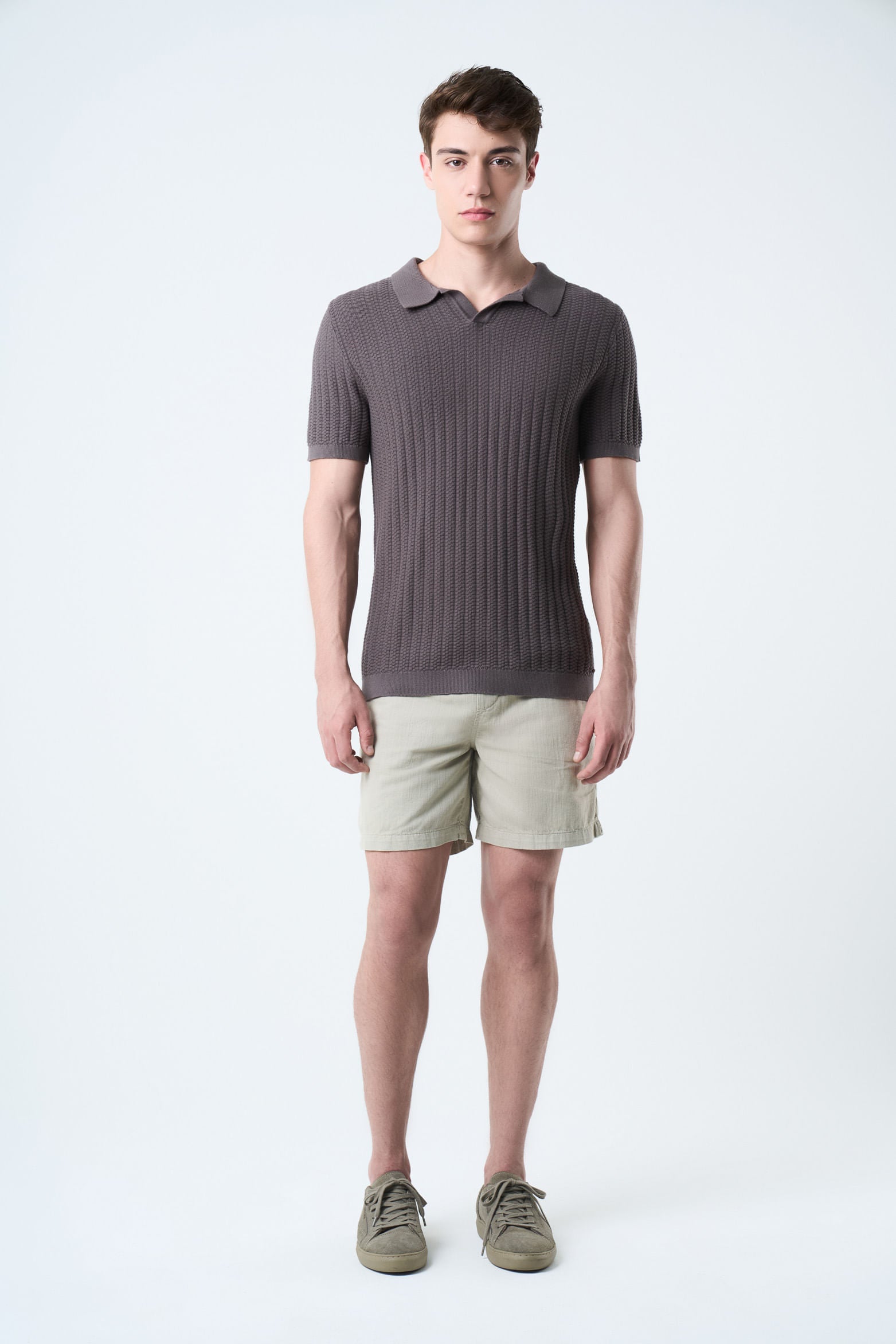 Marfil Linen Bermuda Shorts Wide Silhouette