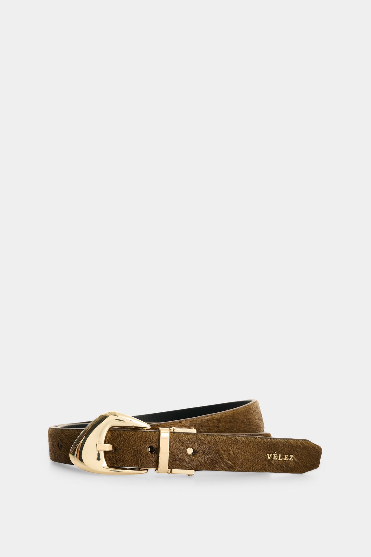 Women's Naia Reversible Hair-On Leather Belt