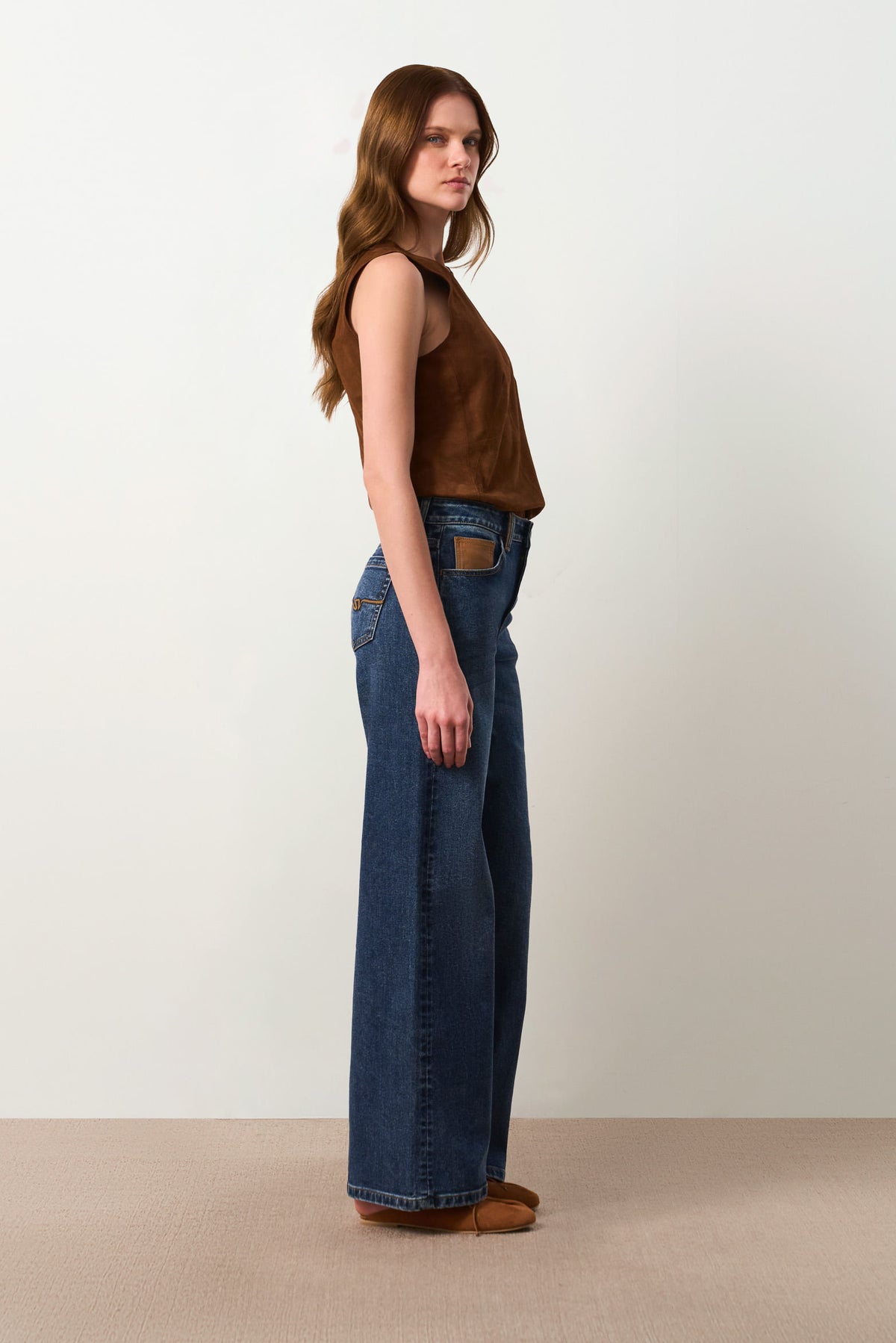 Wide-leg denim jeans for women Gobi