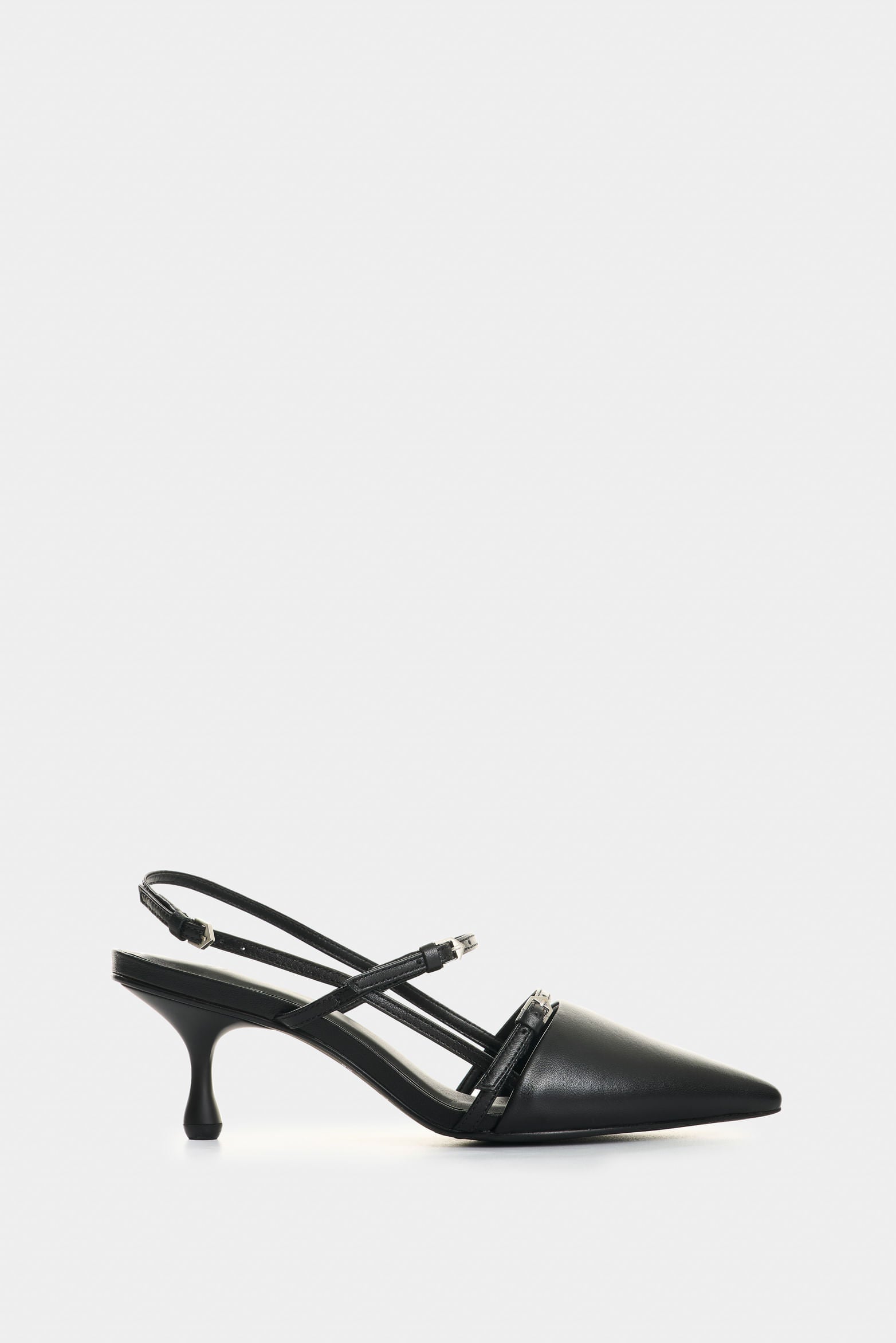 Brielle Closed-Toe Heels in Folia Leather with Shimmer