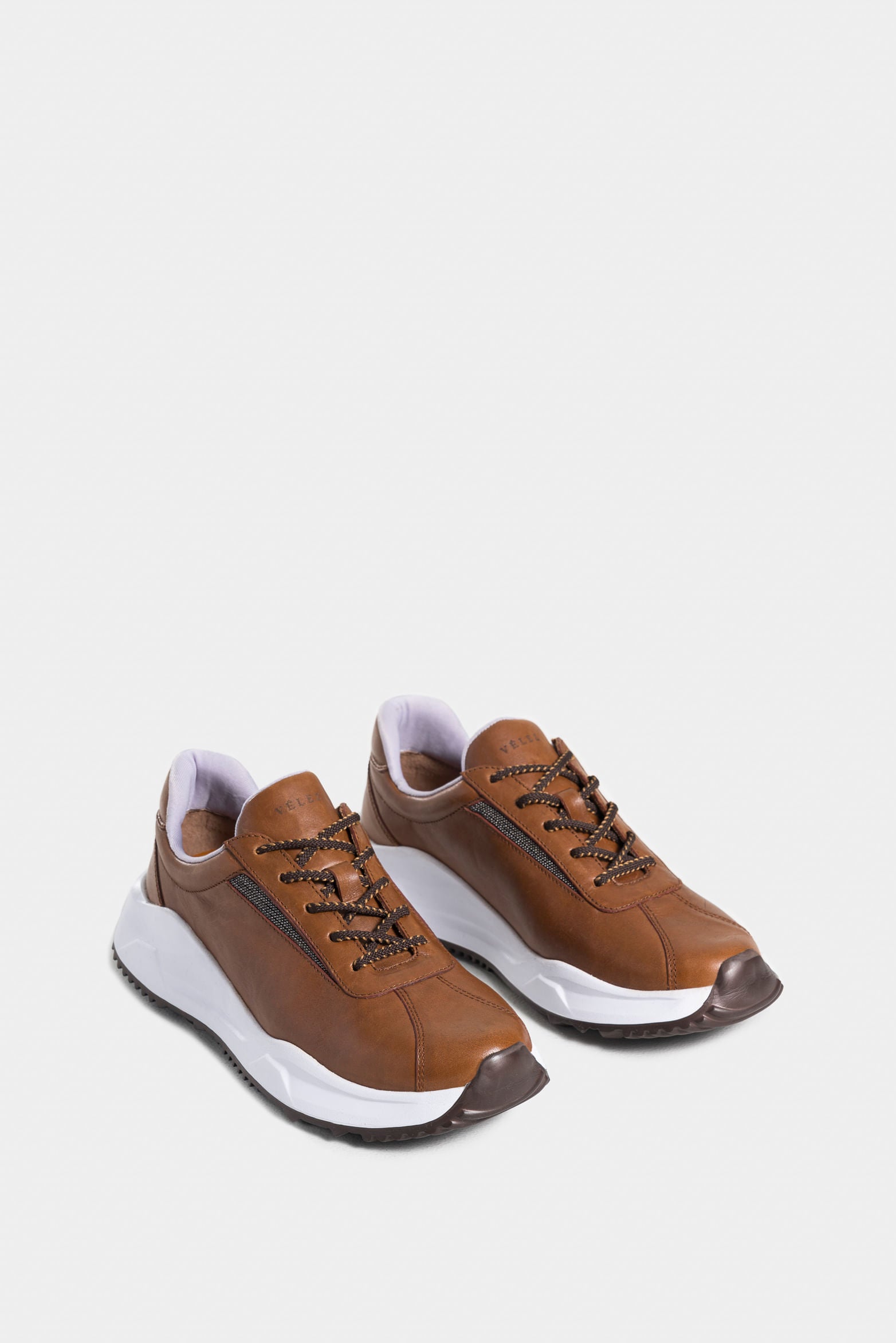 Calitha Leather Sneakers for Women with Millet Inserts