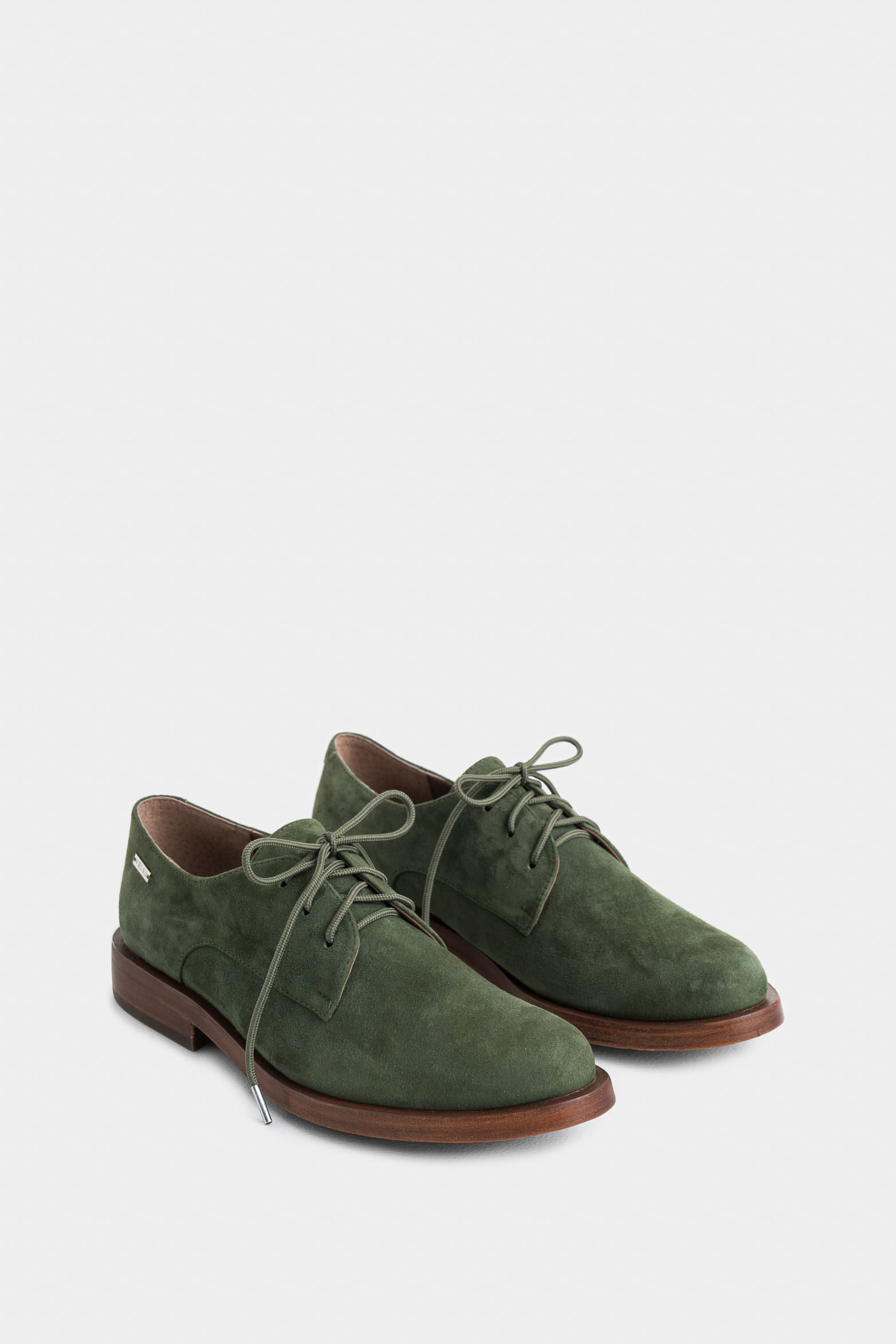 Suede Lace-up Oxford Shoes for Women - Oxford Silhouette