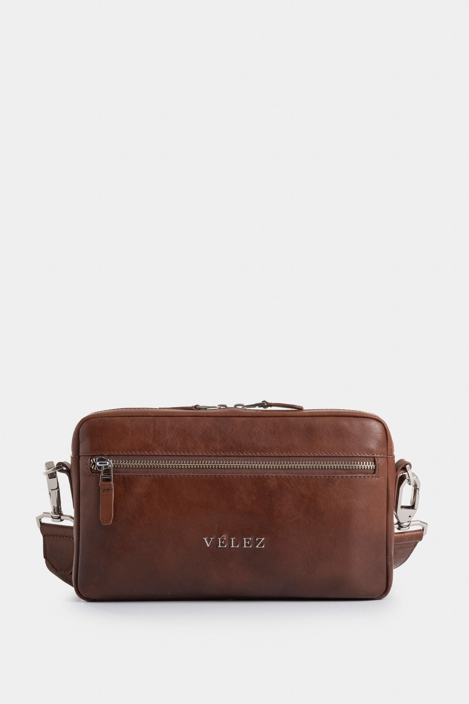 Cassat 2 leather crossbody bag for men with scriber effect