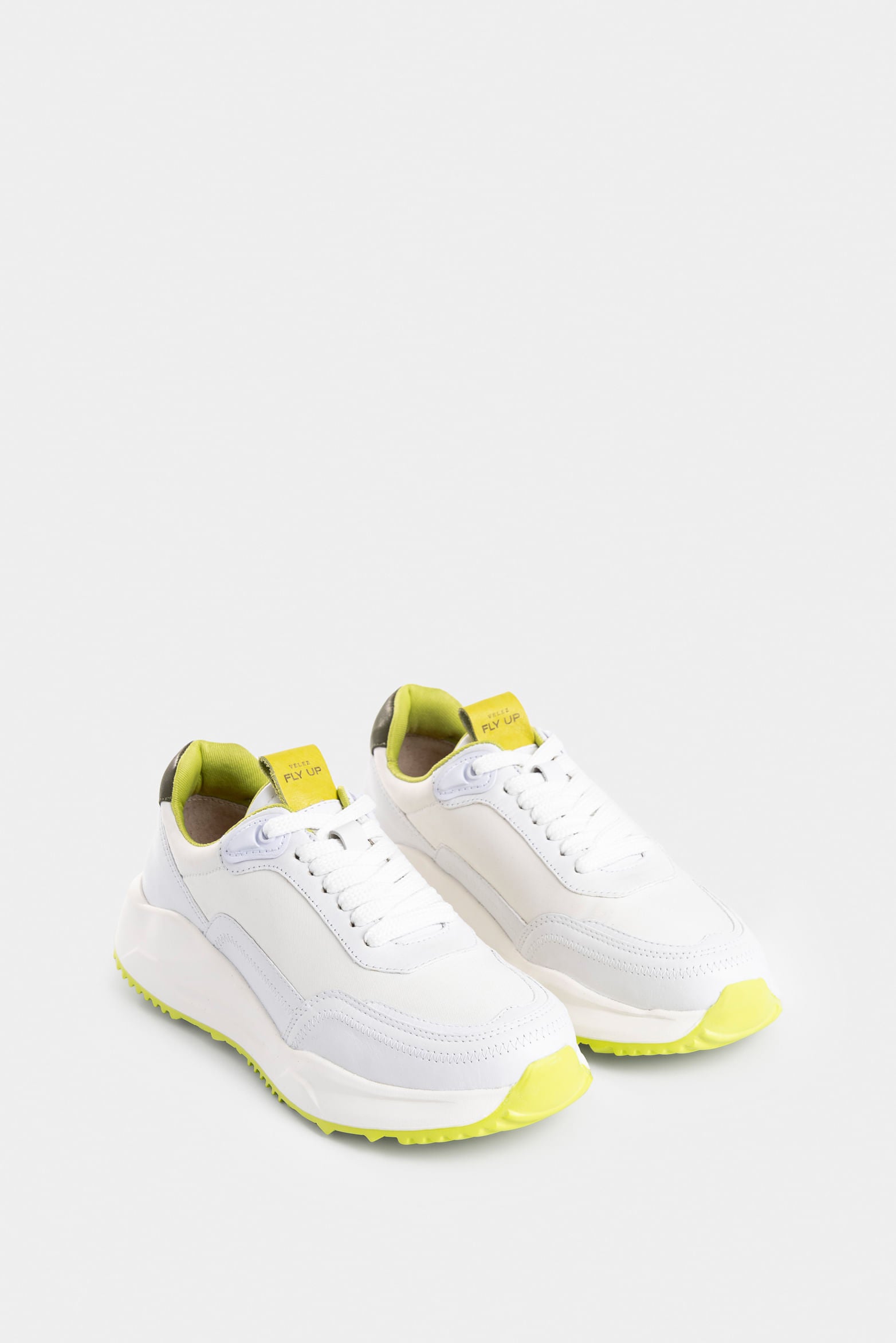 Dinora Canvas Tennis Shoes with Leather Contrast for Women