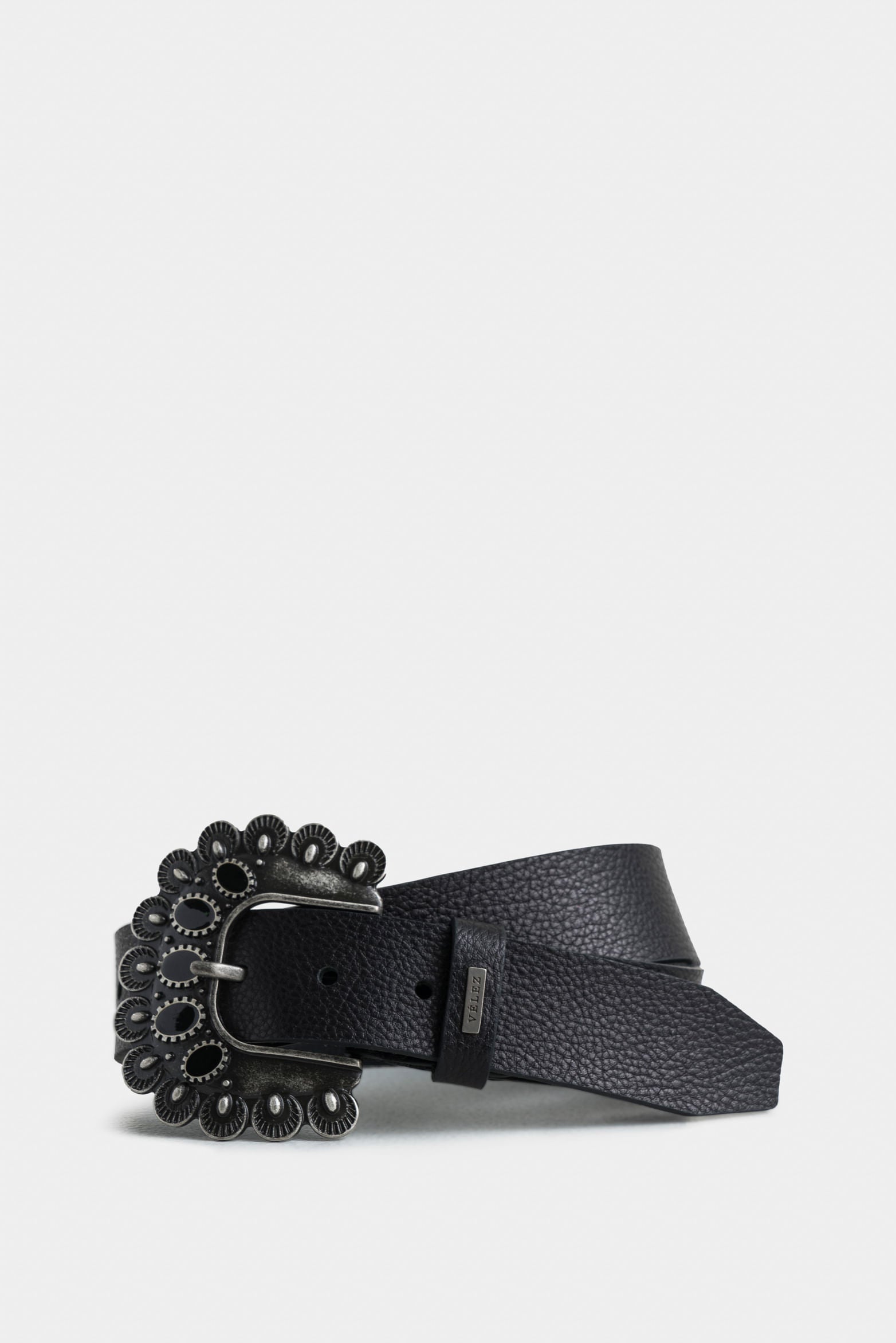 Regular Mars Leather Belt for Women, Hexagonal Silhouette