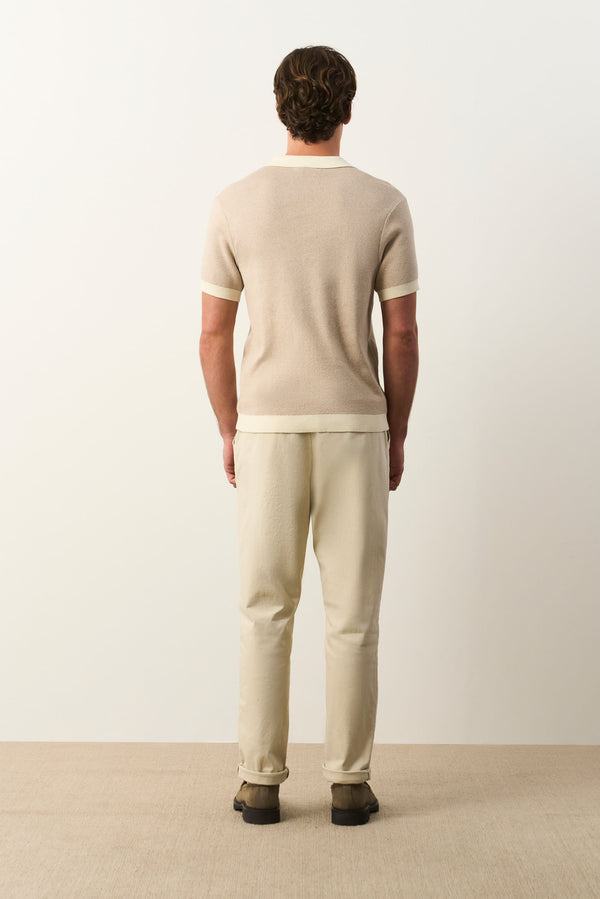 Asiri cotton knit polo for men