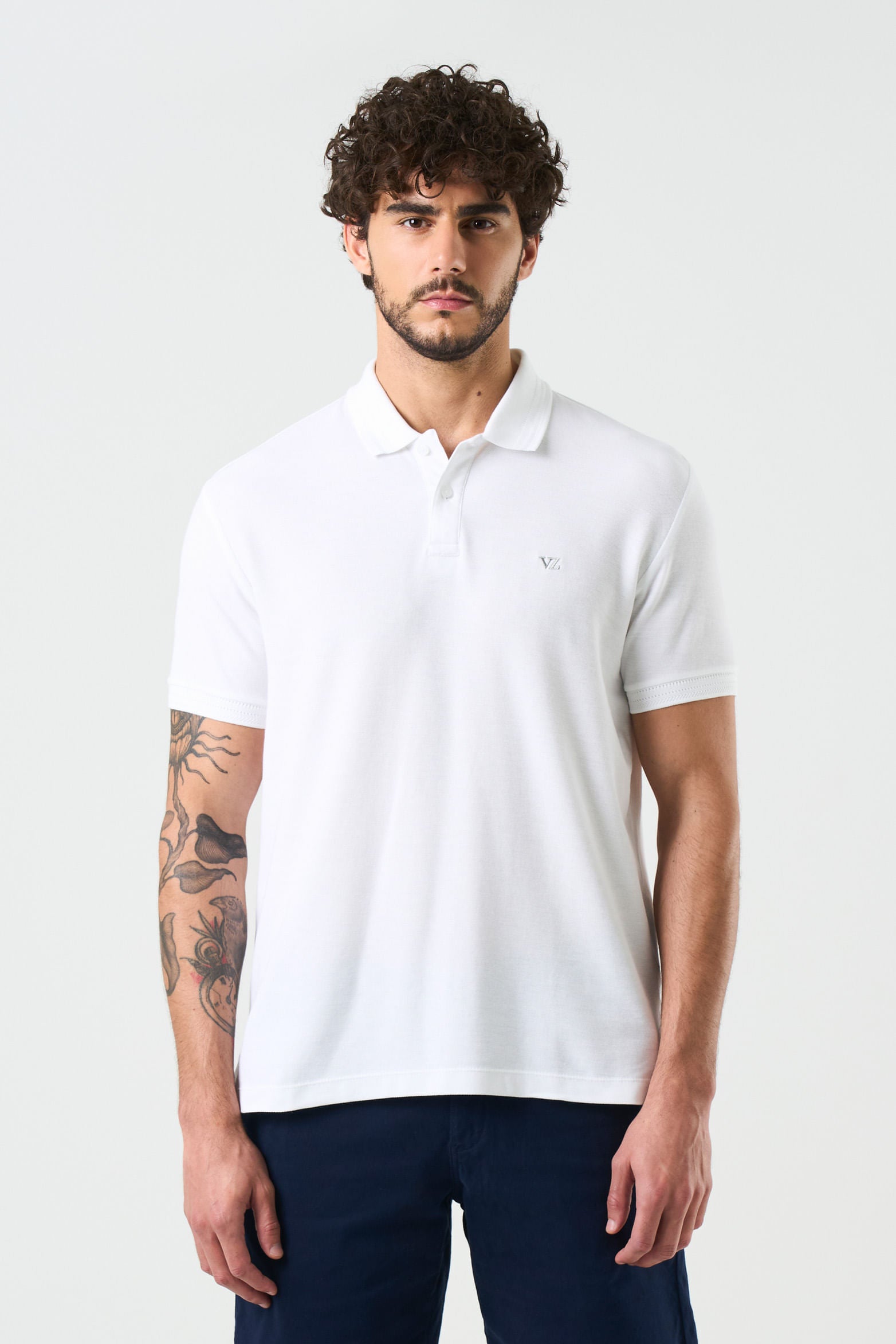 Essential Textured Short Sleeve Polo for Men