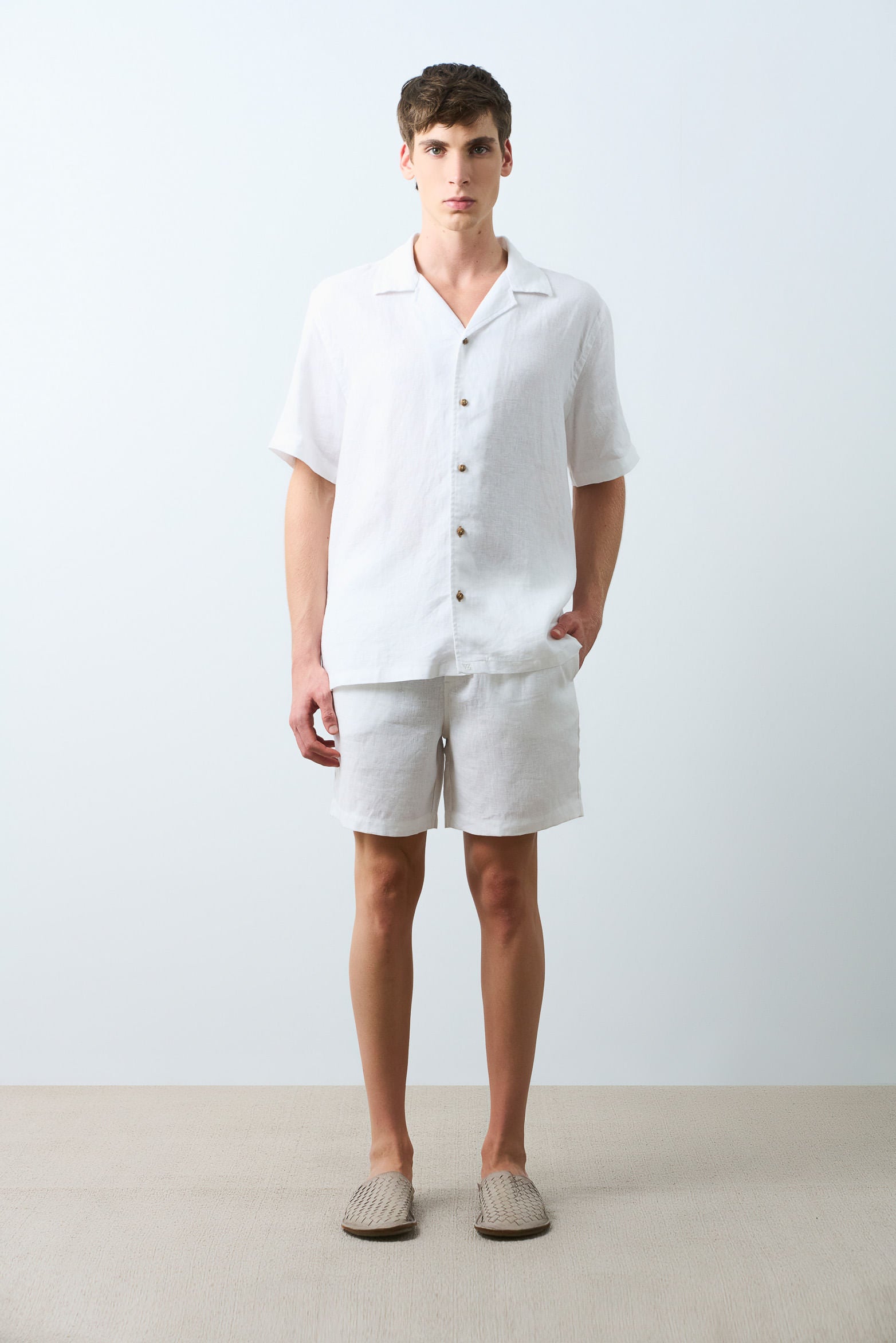 Málaga short-sleeve linen shirt for men