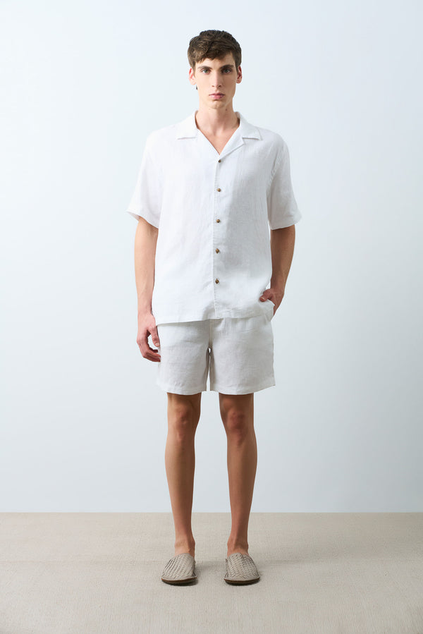 Málaga short-sleeve linen shirt for men
