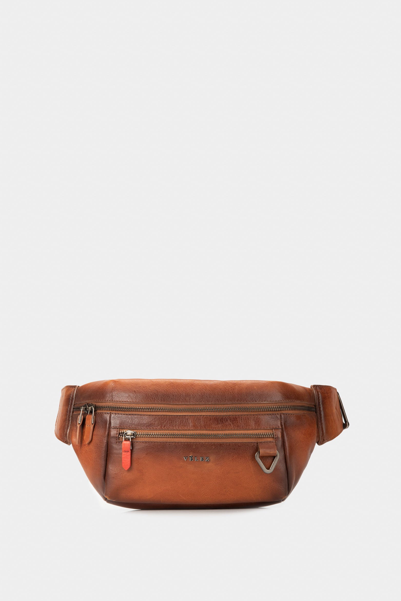 Tivoli leather belt bag for men with webbing strap