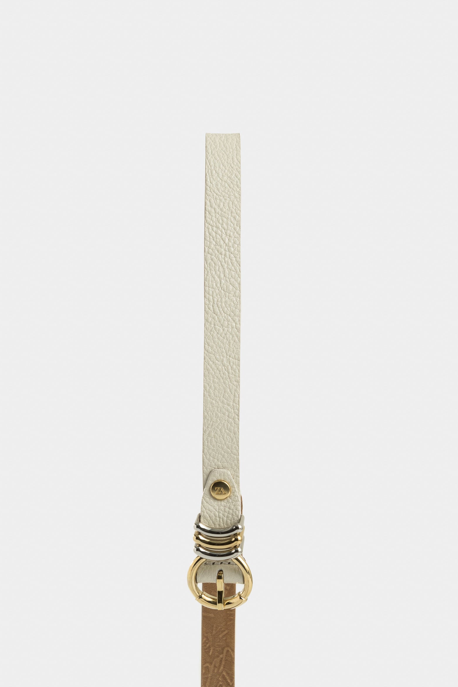 SingleFace Leather Belt for Women with Hexagonal Tip