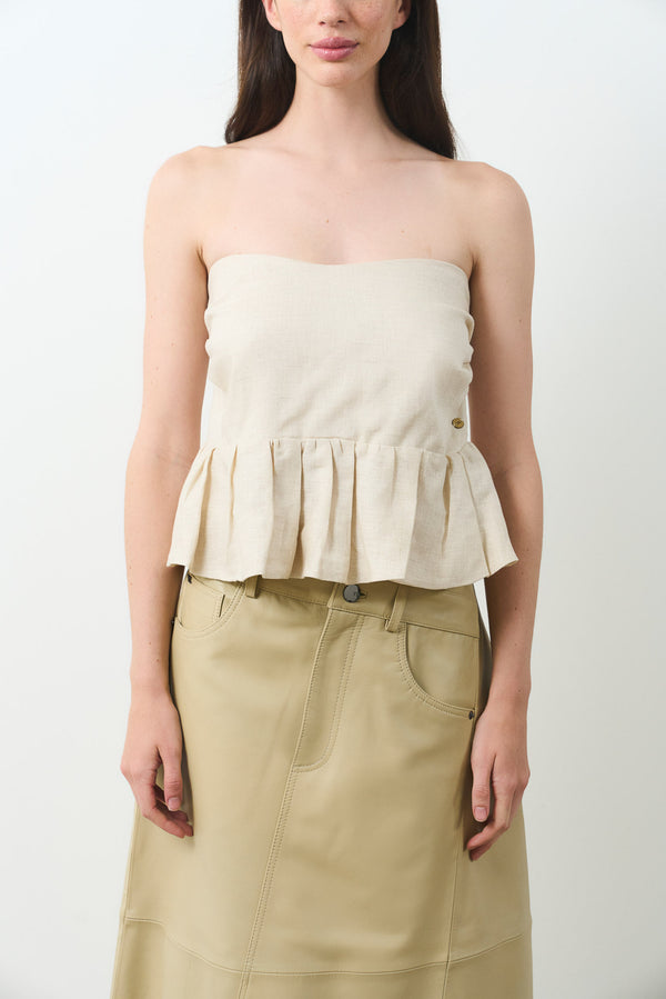 Cleo asymmetrical leather skirt for women